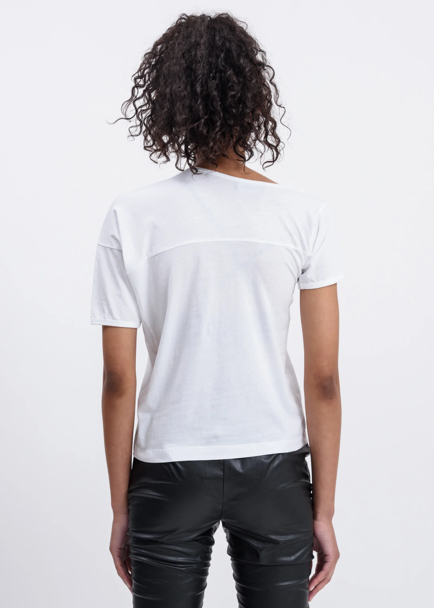White Lopsided T-Shirt - Image 3