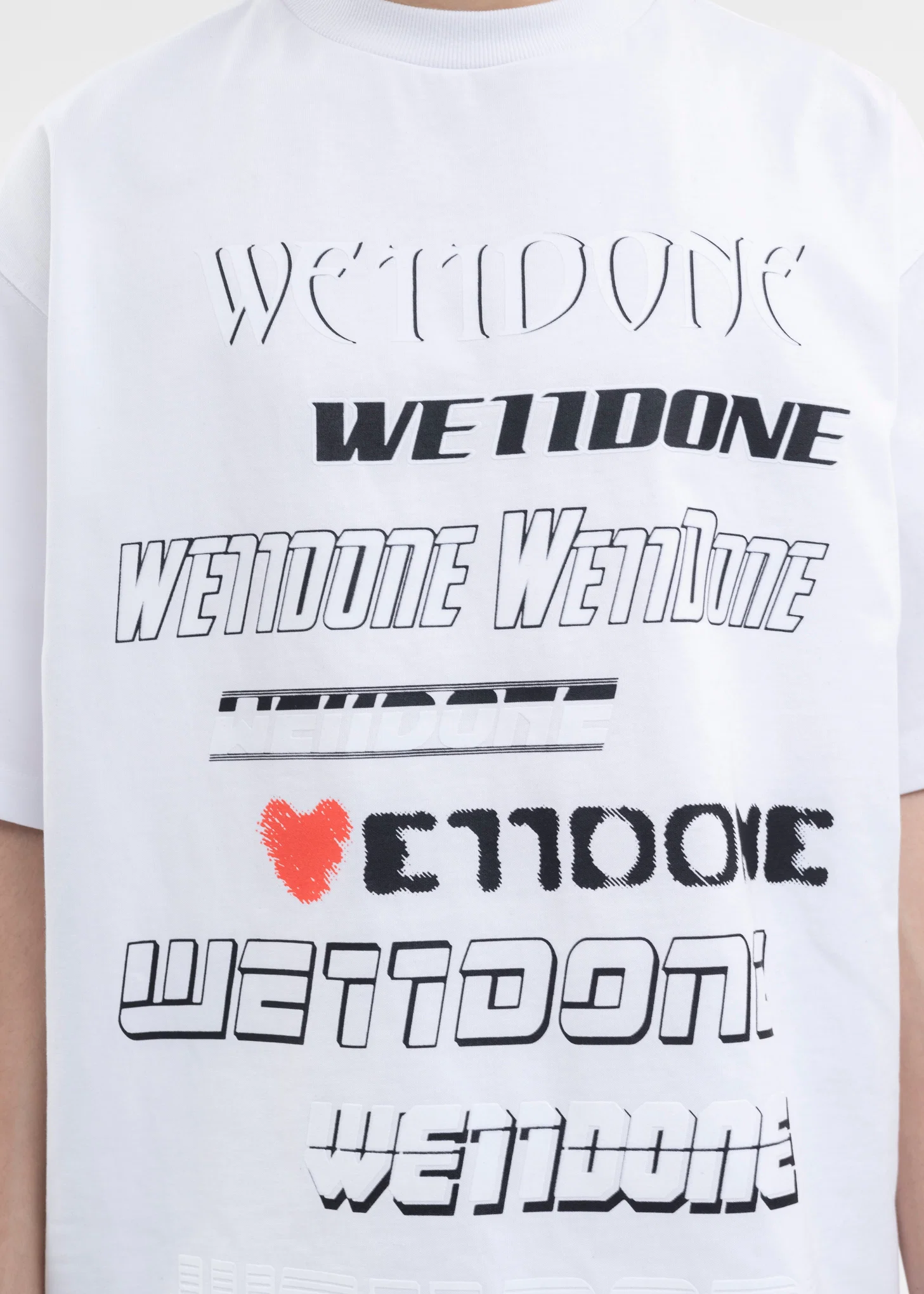 WHITE LOVE WE11DONE T-SHIRT - Image 2