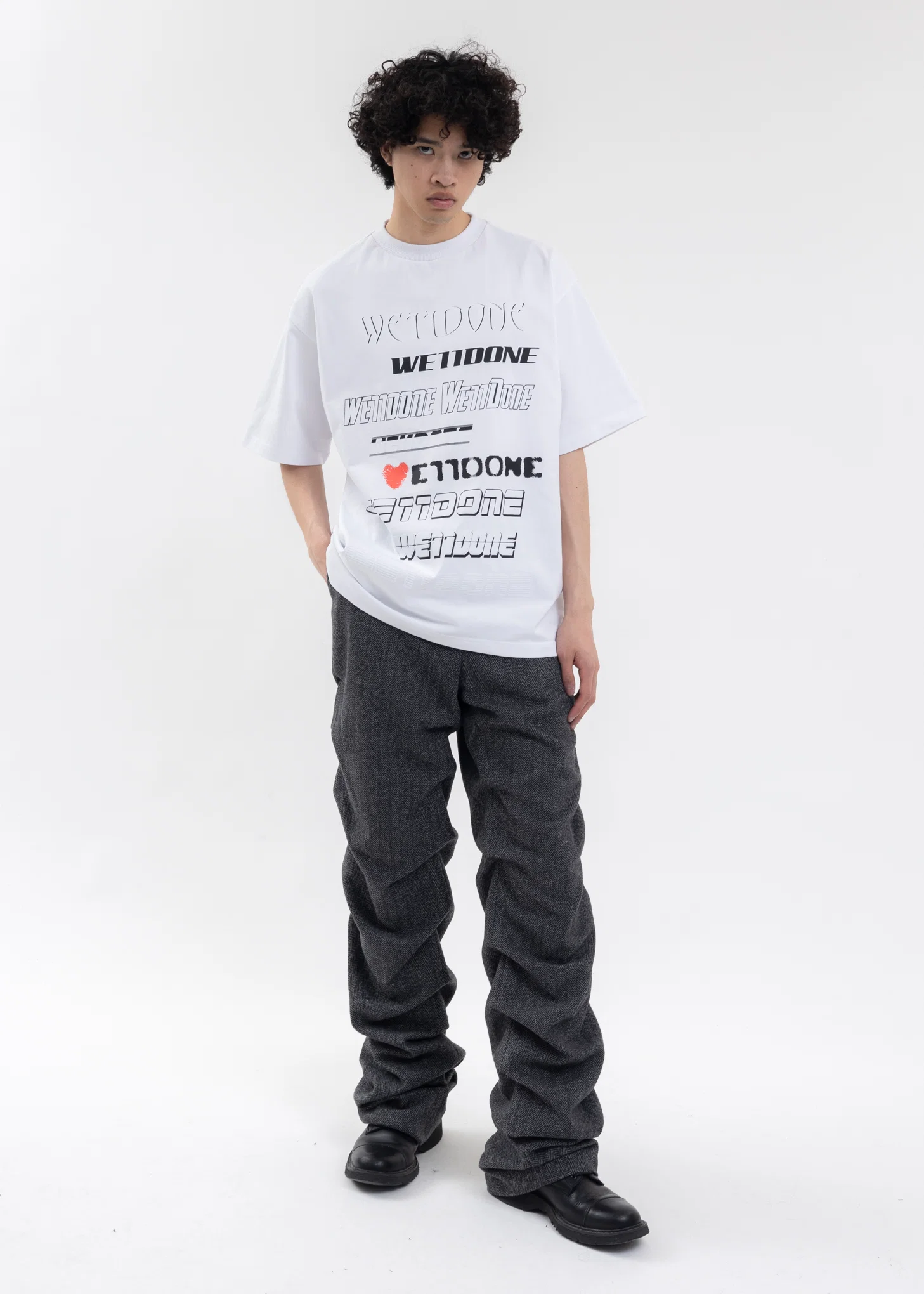 WHITE LOVE WE11DONE T-SHIRT - Image 5