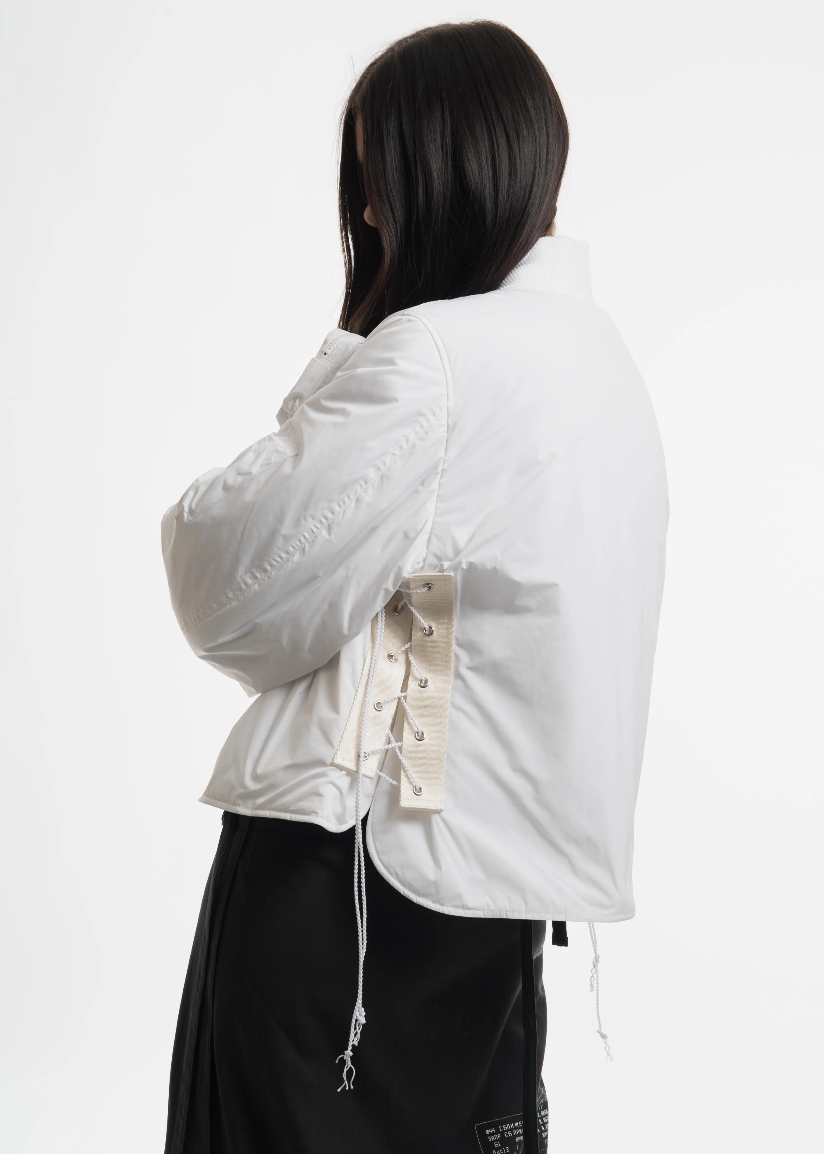 White MA-1 with Cigarette Pouch - Image 2