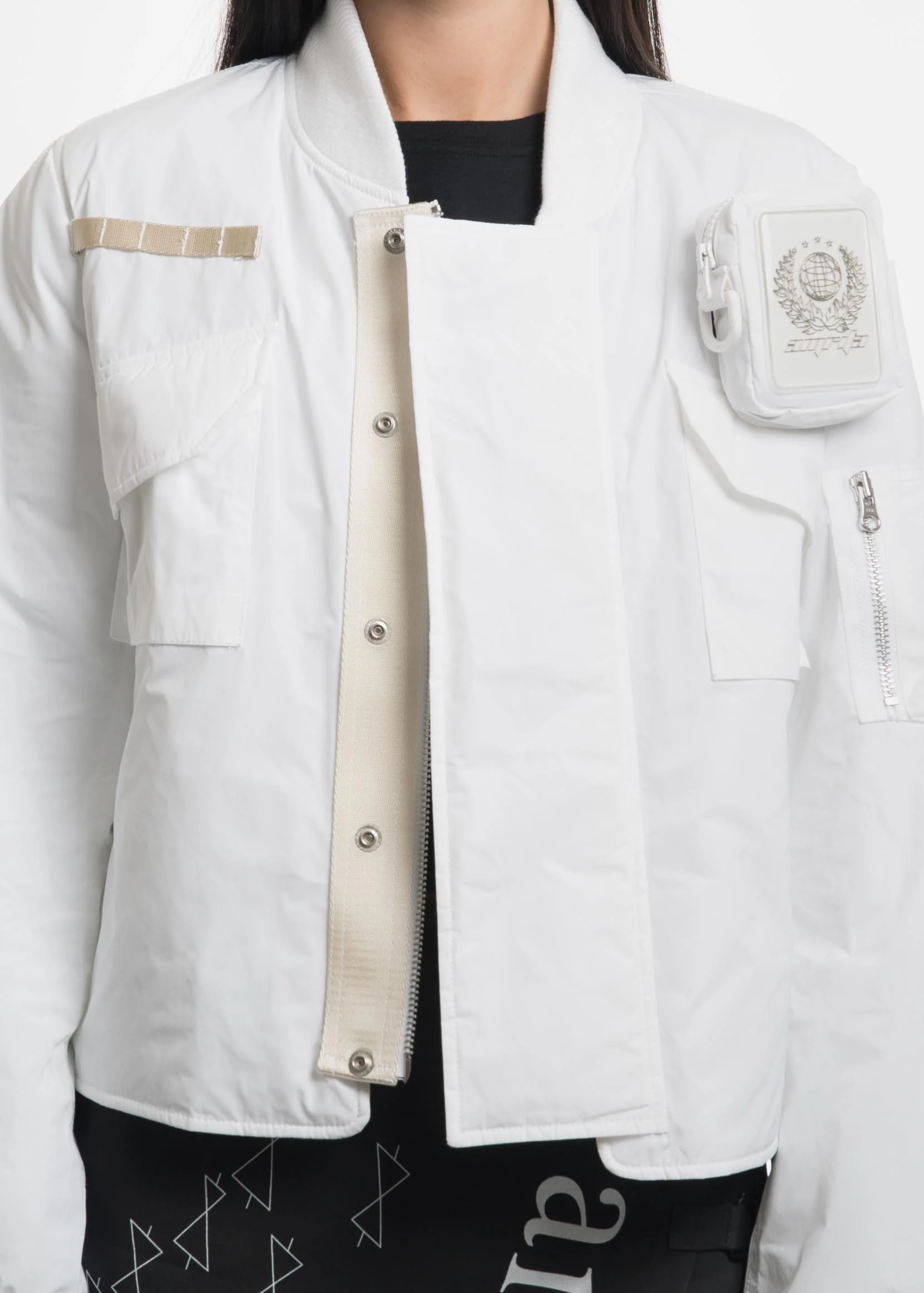 White MA-1 with Cigarette Pouch - Image 4