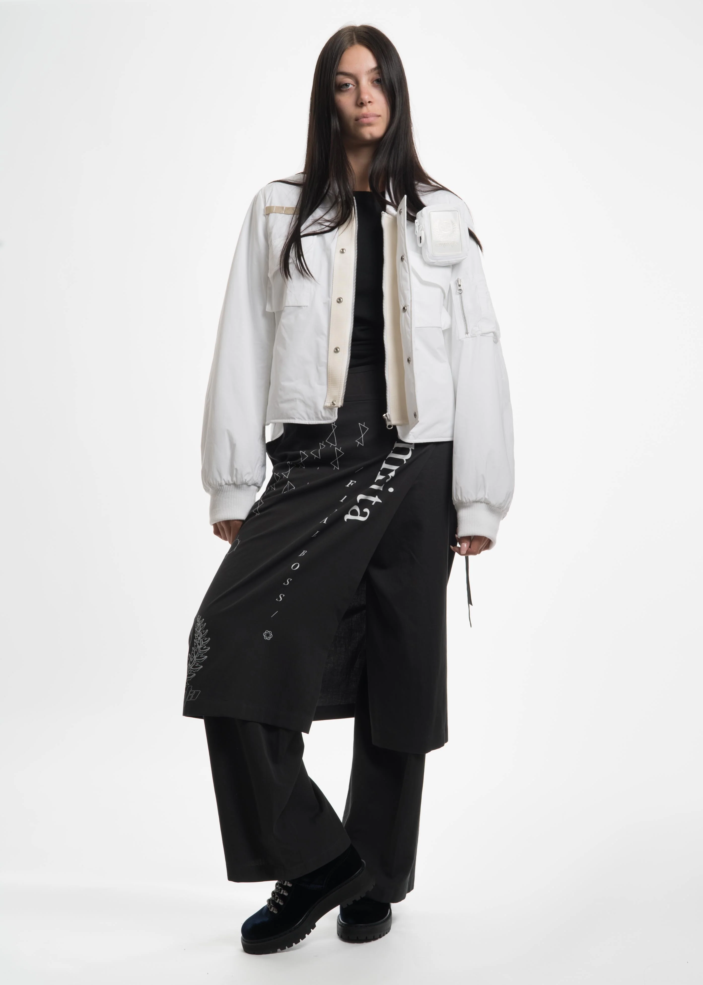 White MA-1 with Cigarette Pouch - Image 5