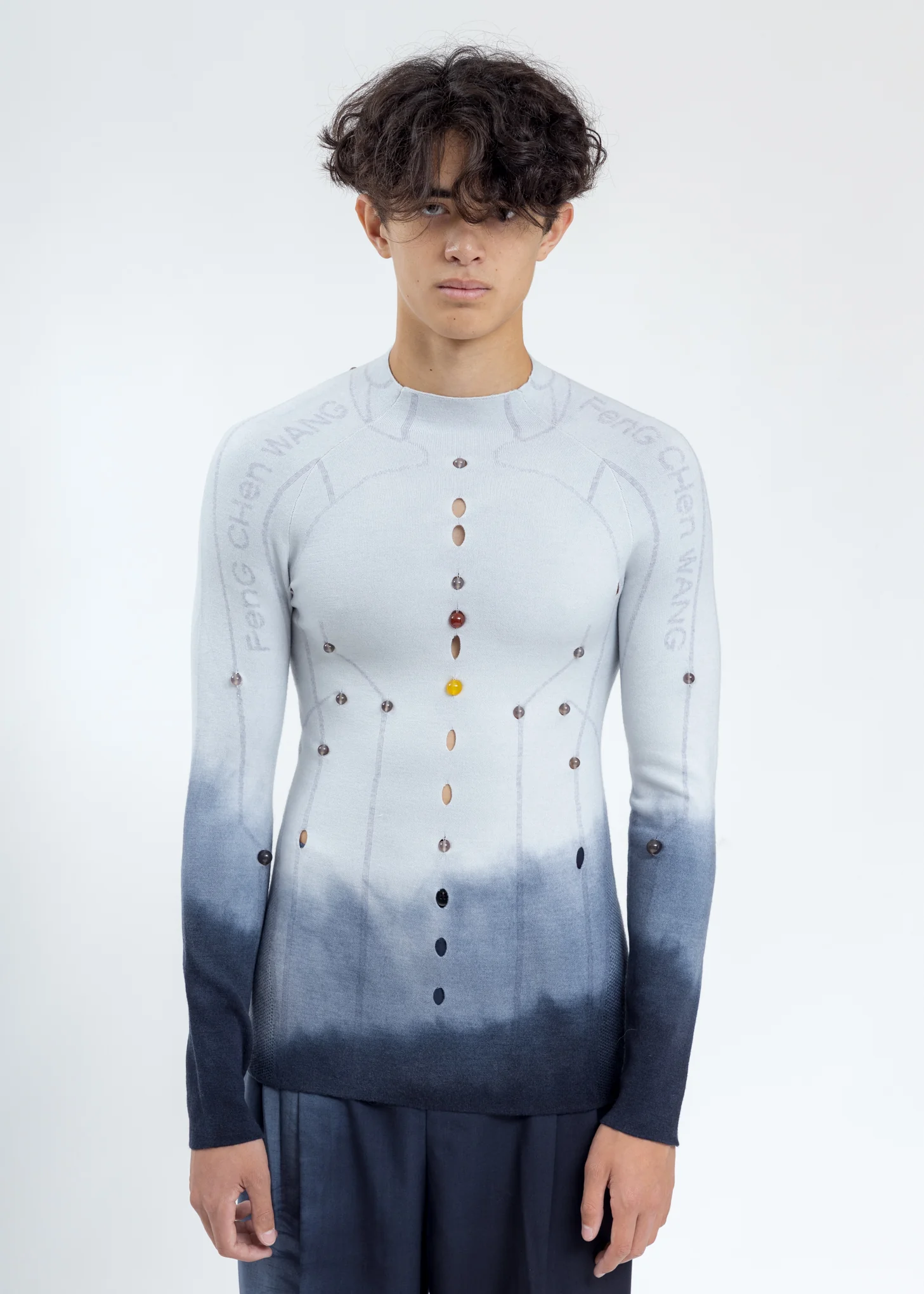White Merino Wool Slim Fit Sweater