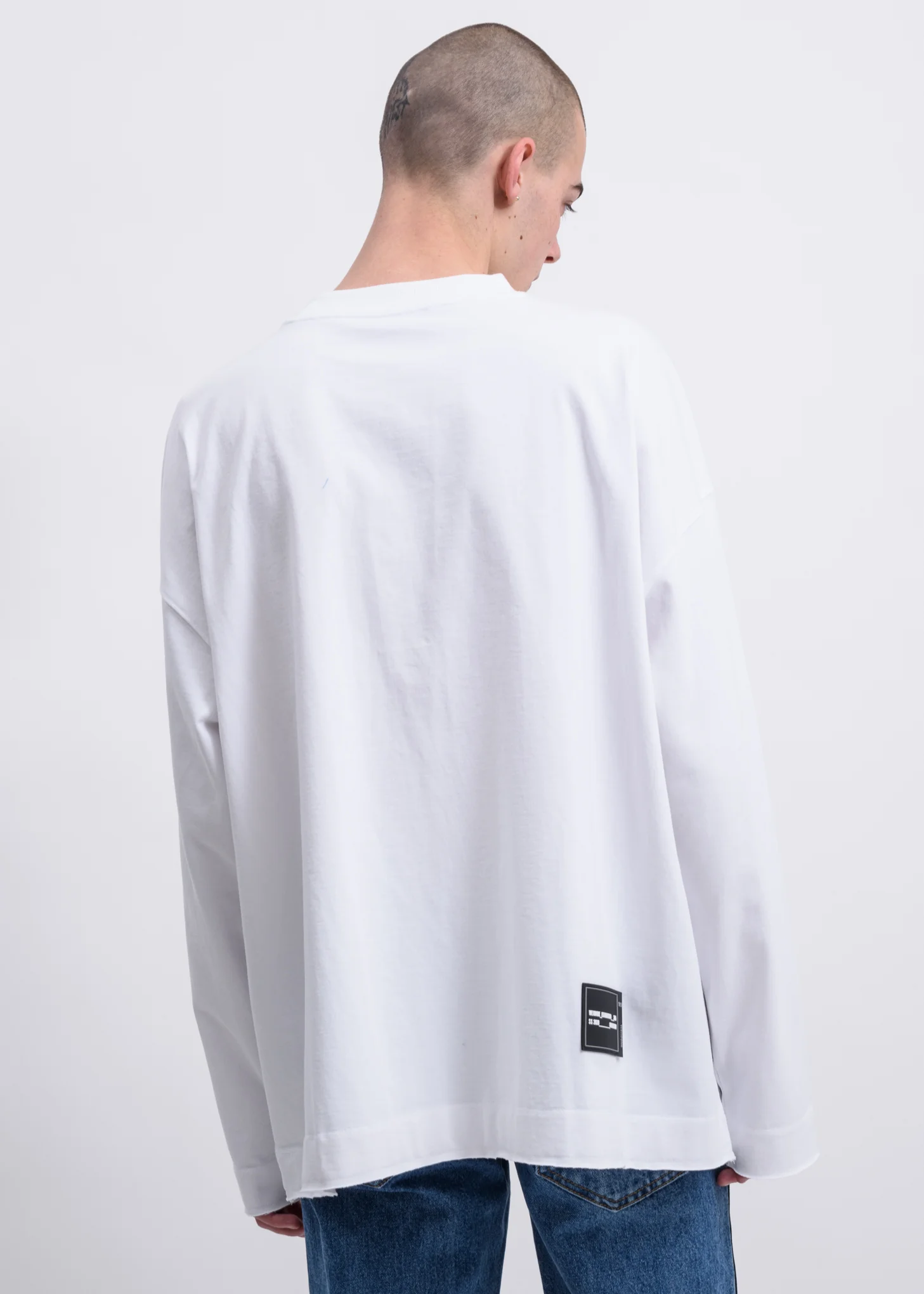 White Metal Logo Long Sleeves - Image 2
