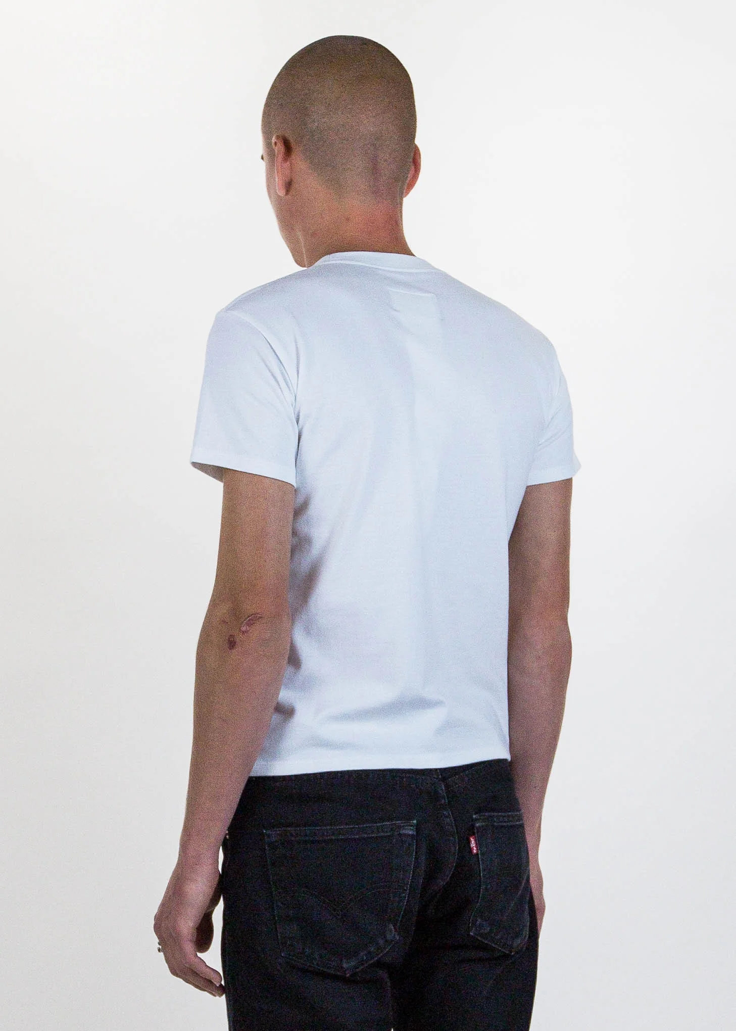 White "Milan" Embroidery T-Shirt - Image 4