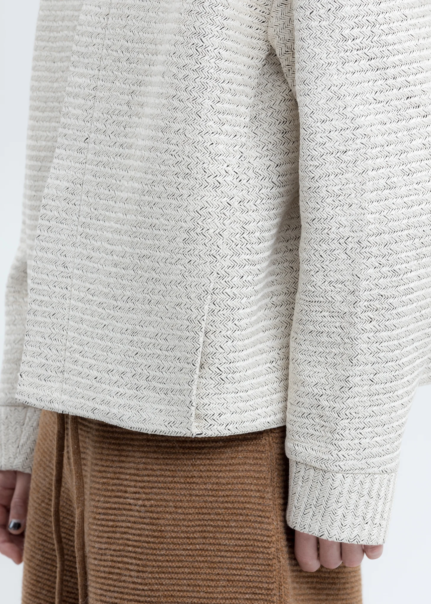 White Monica Short Blouson - Image 5