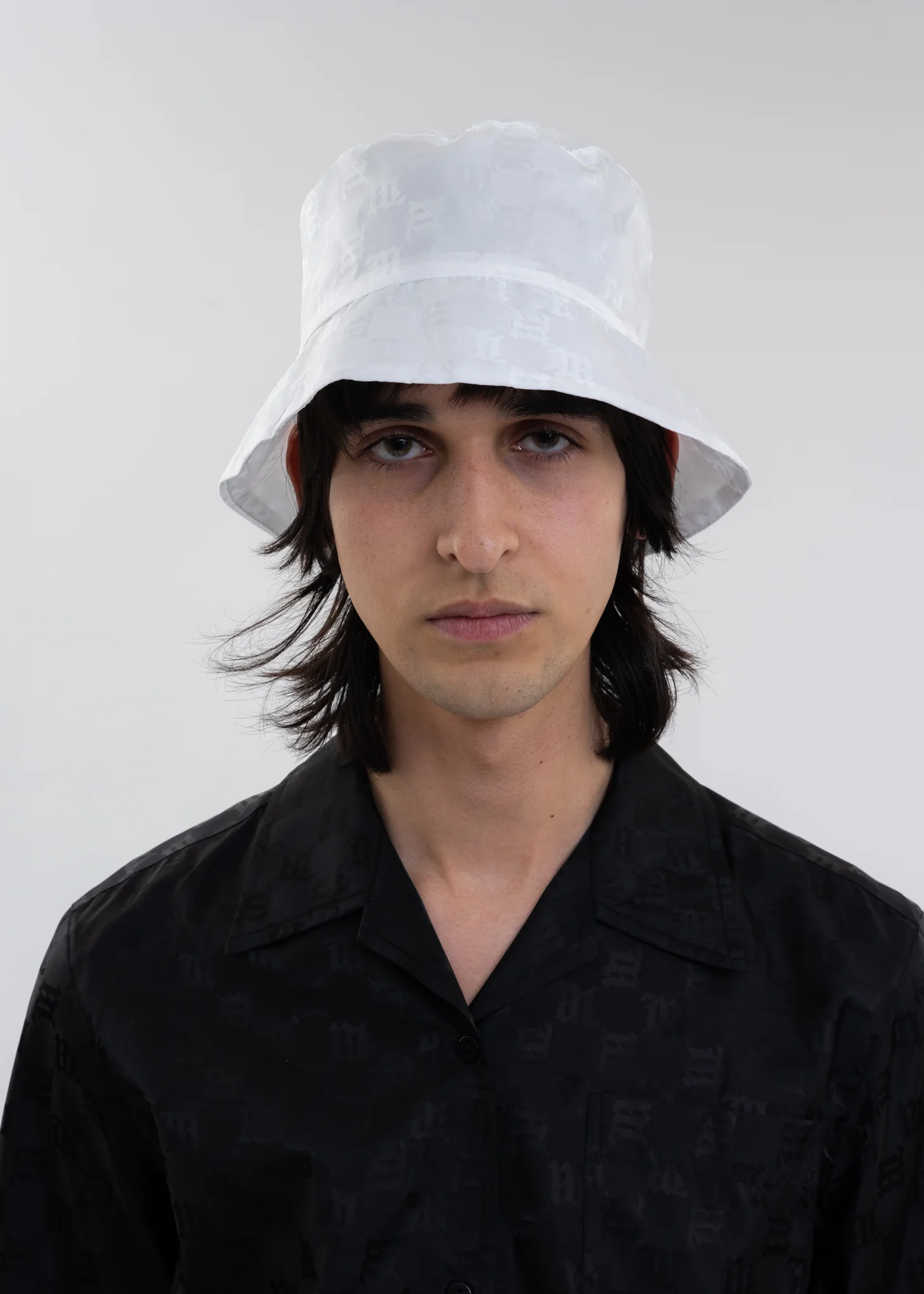 White MONOGRAM NYLON Bucket Hat - Image 3