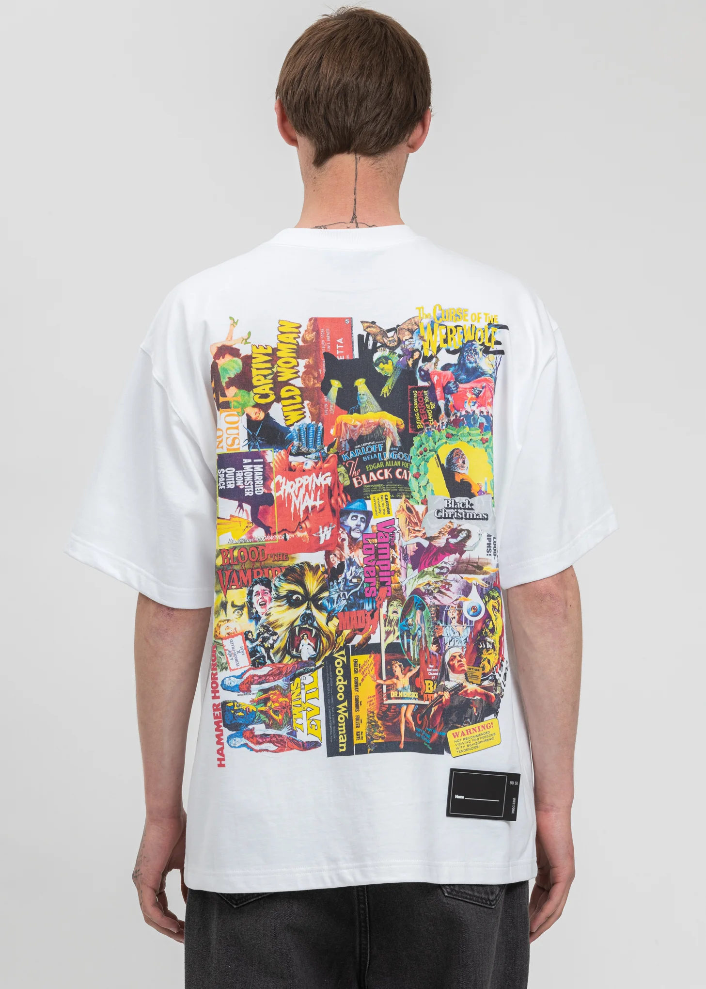 White Movie Collage T-Shirt
