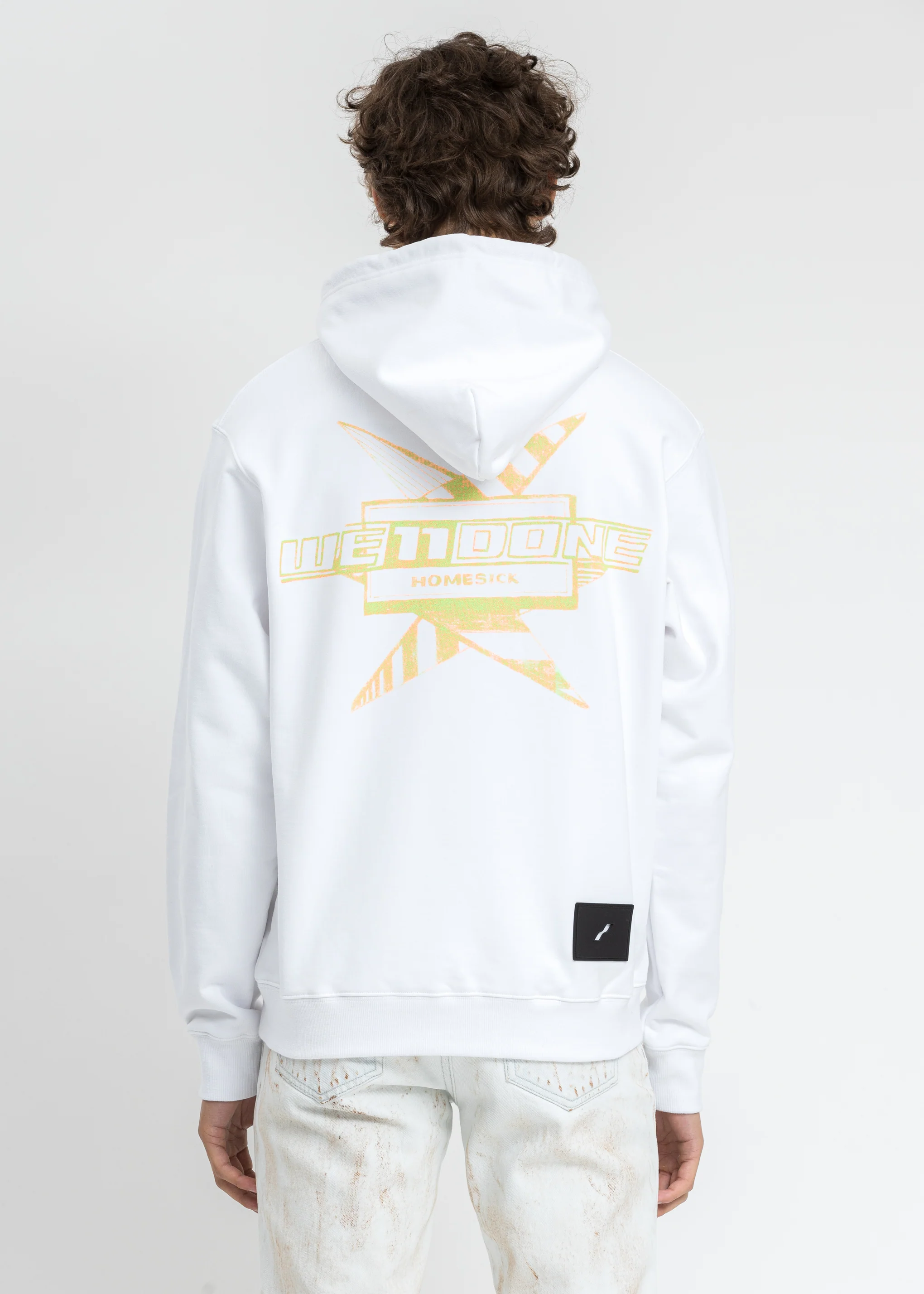 White Multi Color Logo Hoodie - Image 2