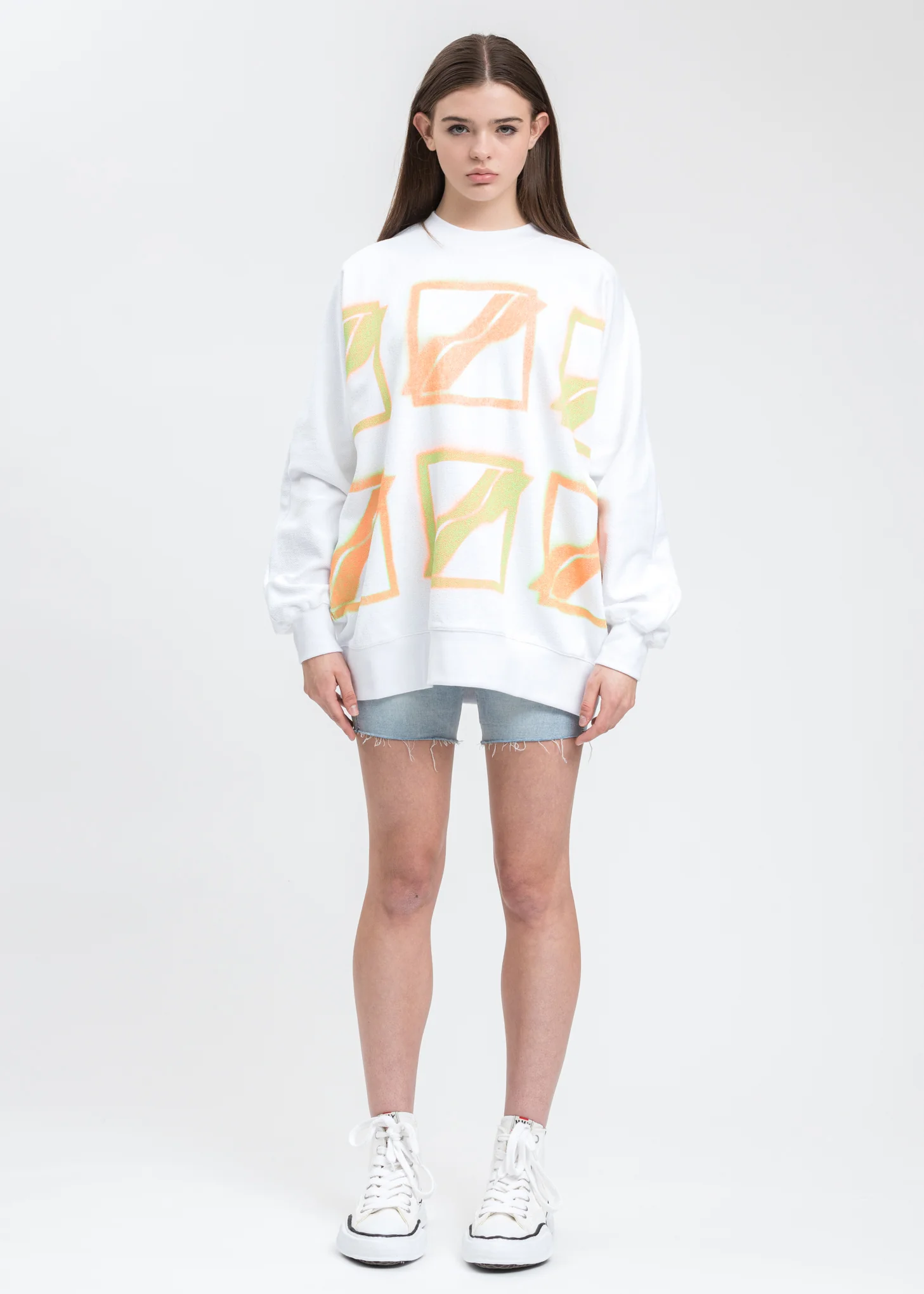 White Multi Color Logo Sweater - Image 5