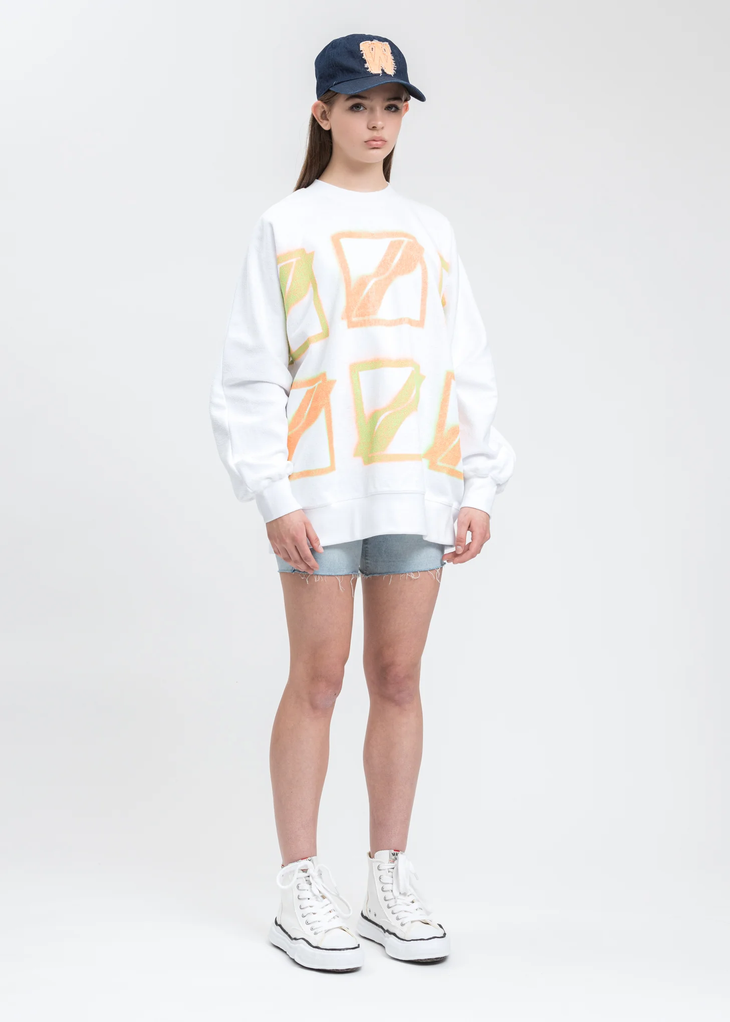 White Multi Color Logo Sweater - Image 6