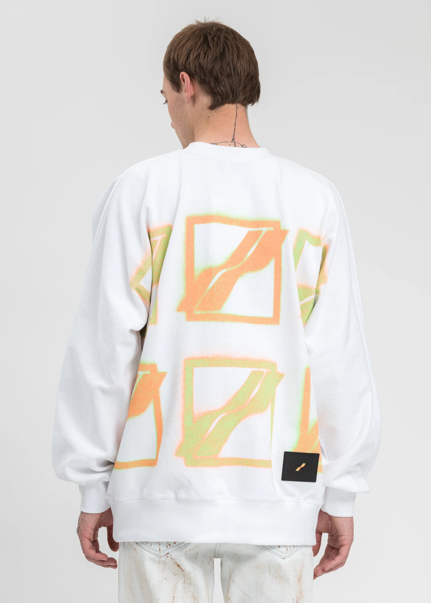 White Multi Color Logo Sweater - Image 2