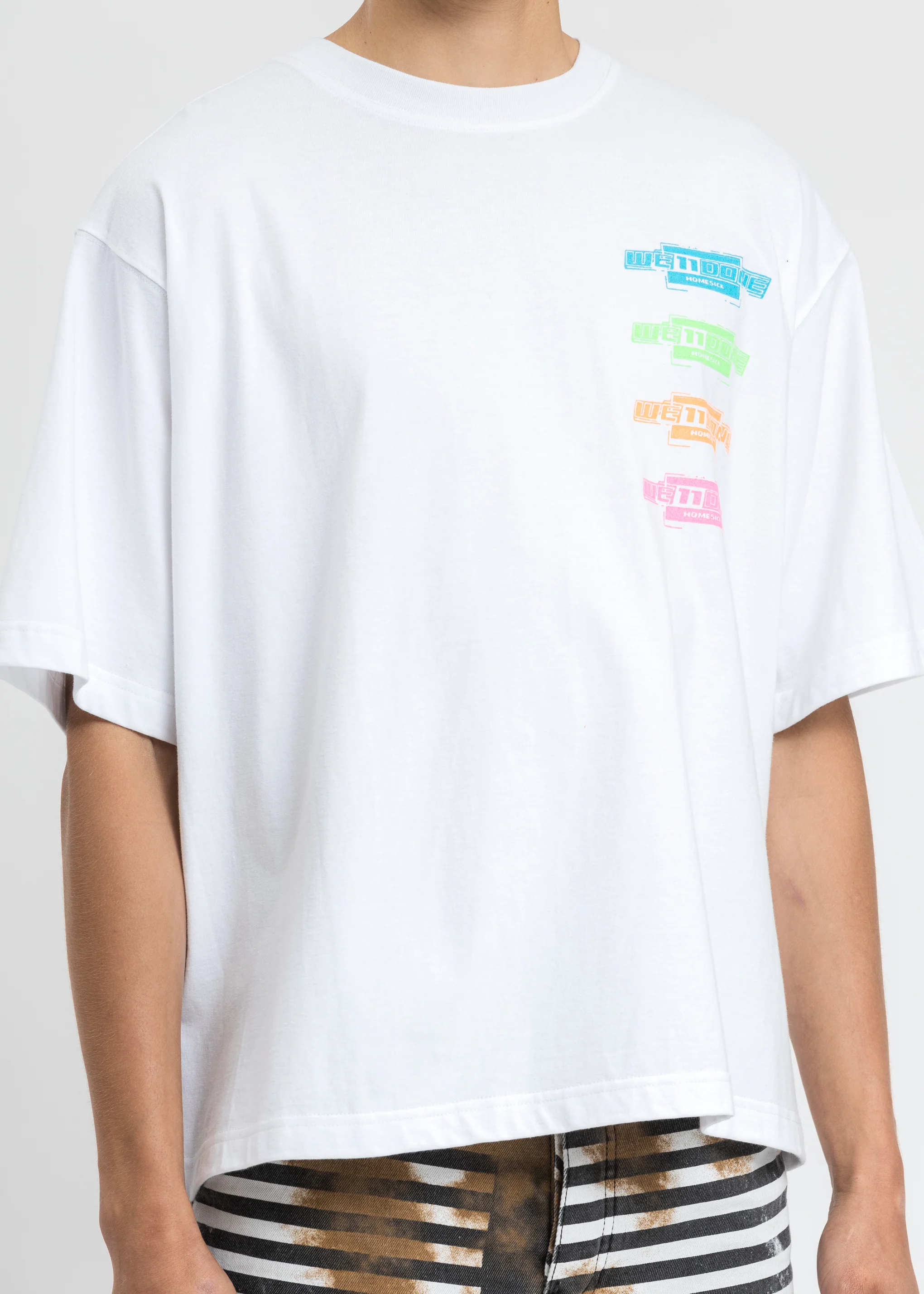 White Multi Color Logo T-Shirt - Image 5