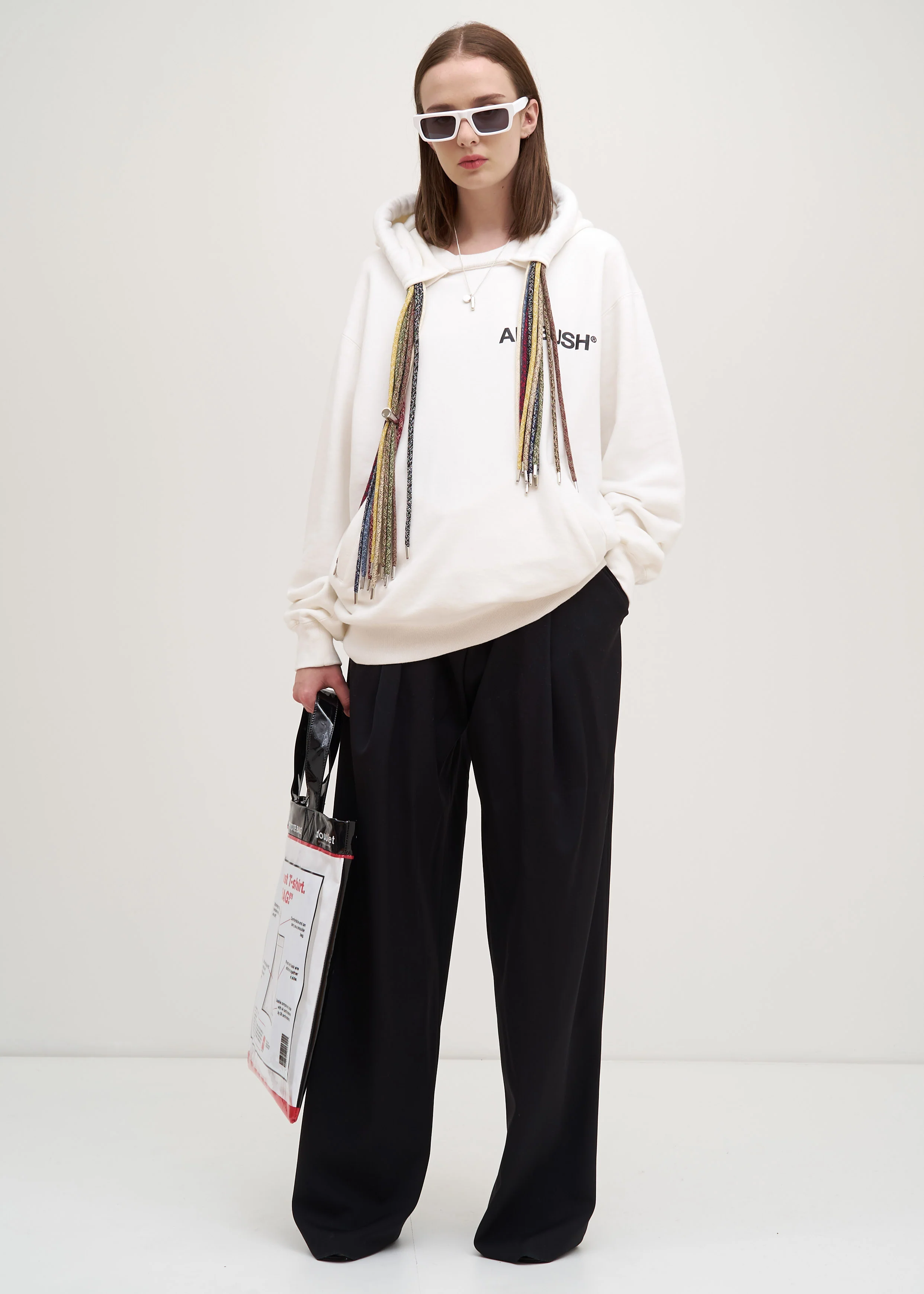 White Multi Cord Hoodie - Image 2