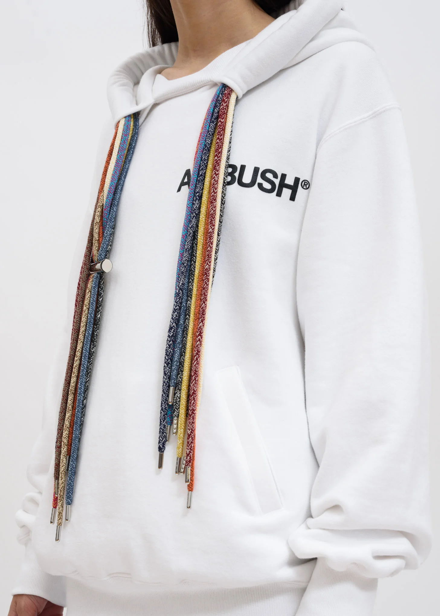 White Multi Cord Hoodie - Image 3