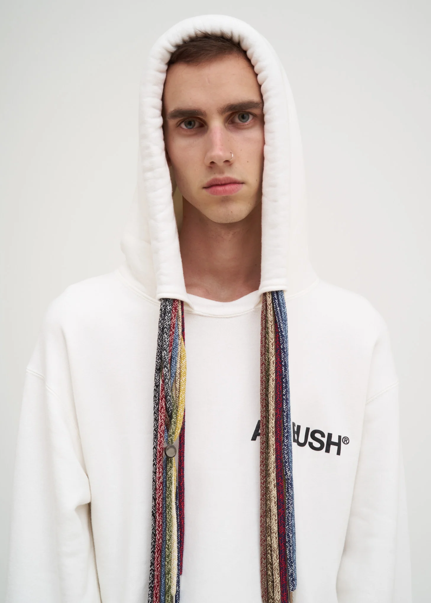 White Multi Cord Hoodie - Image 4