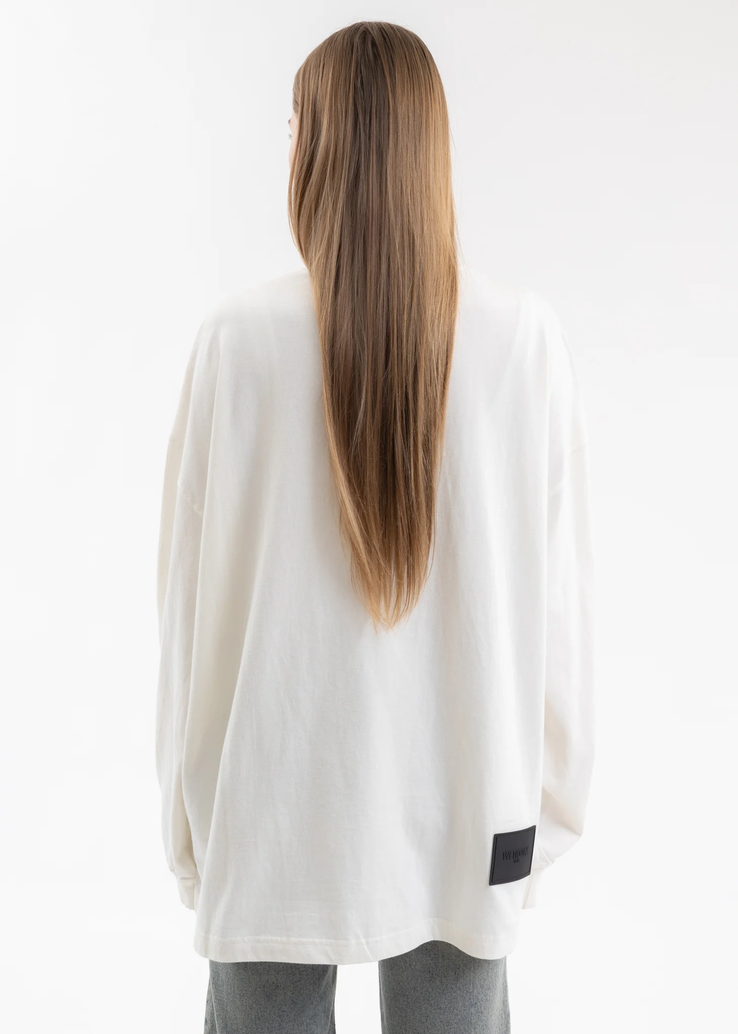 WHITE MULTI LOGO LONG-SLEEVED T-SHIRT - Image 4