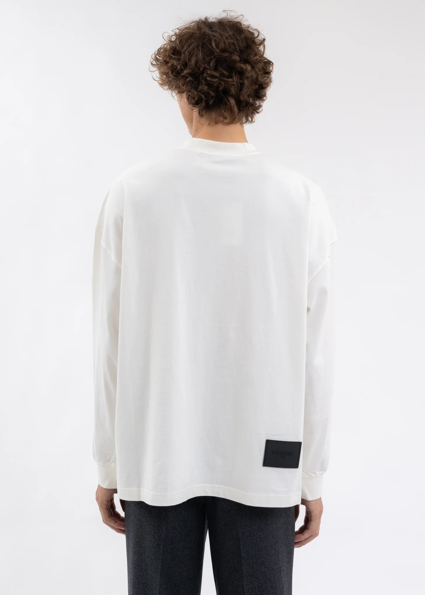WHITE MULTI LOGO LONG-SLEEVED T-SHIRT - Image 4