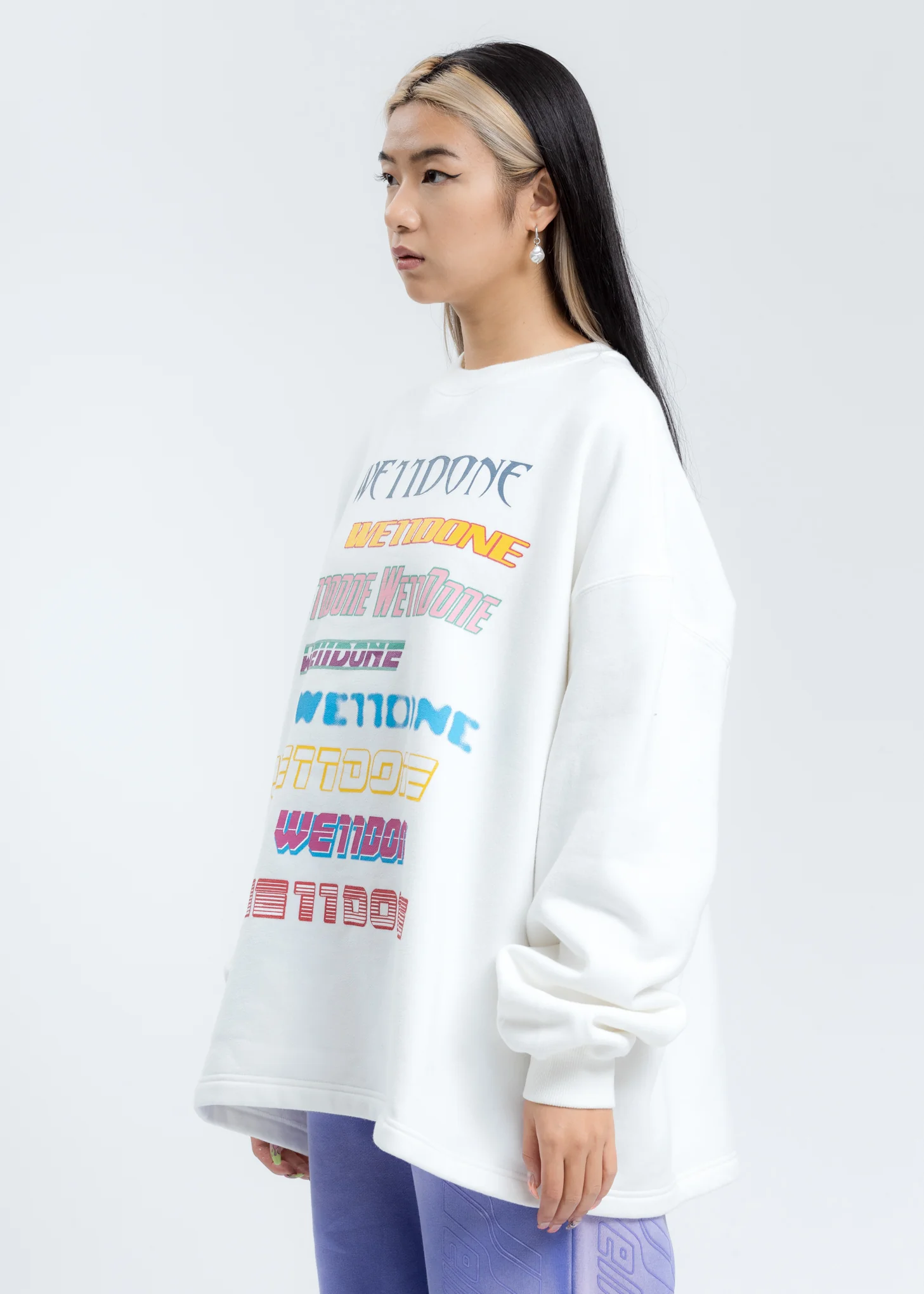 White Multi Logo Sweatshirt - Image 3