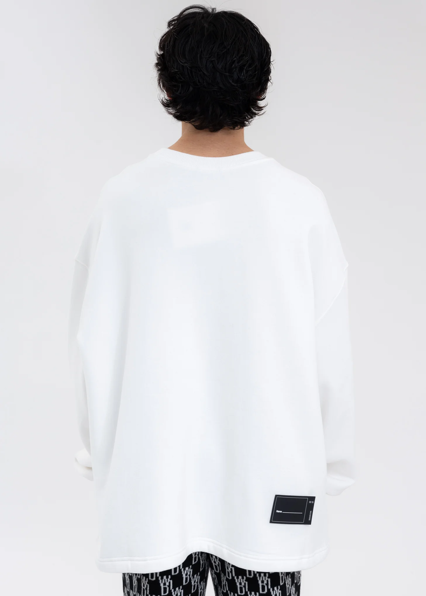 WHITE FRONT LOGO SWEATSHIRT - Image 3