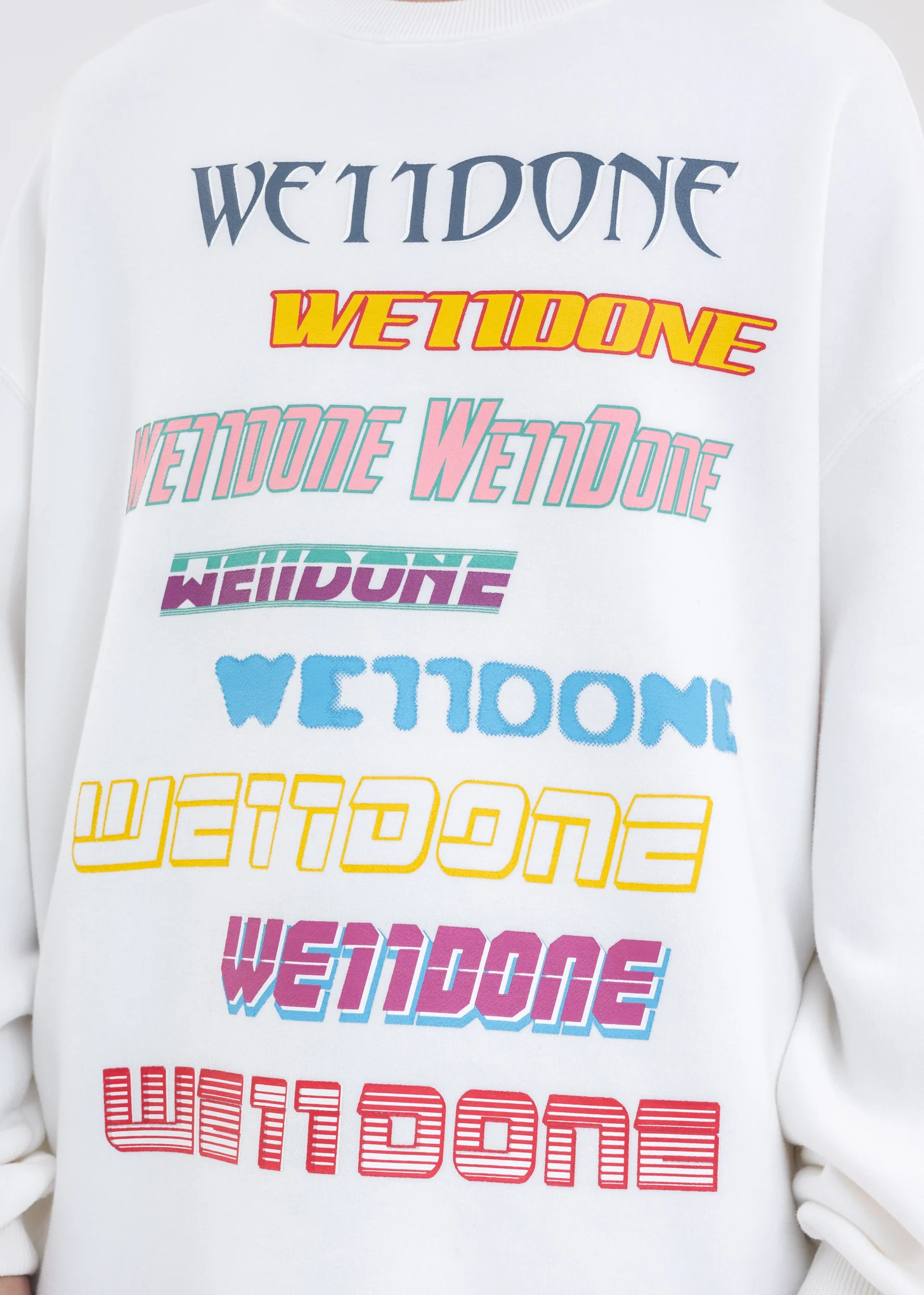 WHITE FRONT LOGO SWEATSHIRT - Image 4