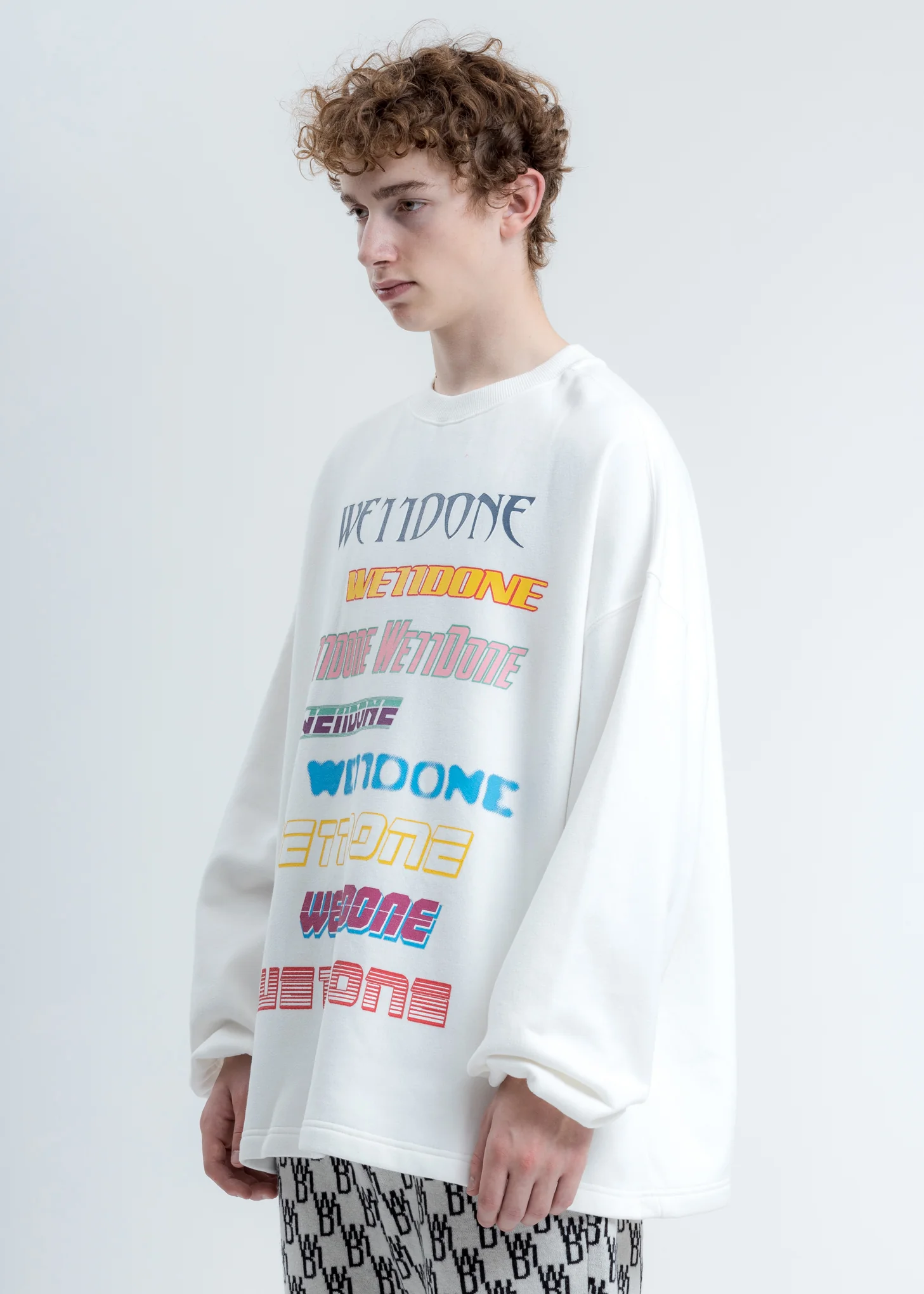 White Multi Logo Sweatshirt - Image 3