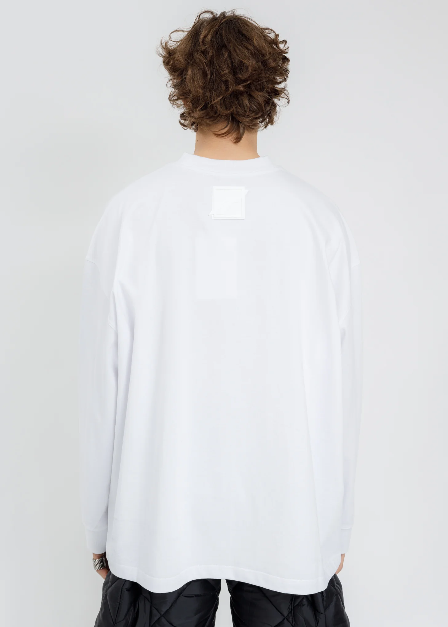 White Multicolor Crystal Logo Long Sleeves - Image 3