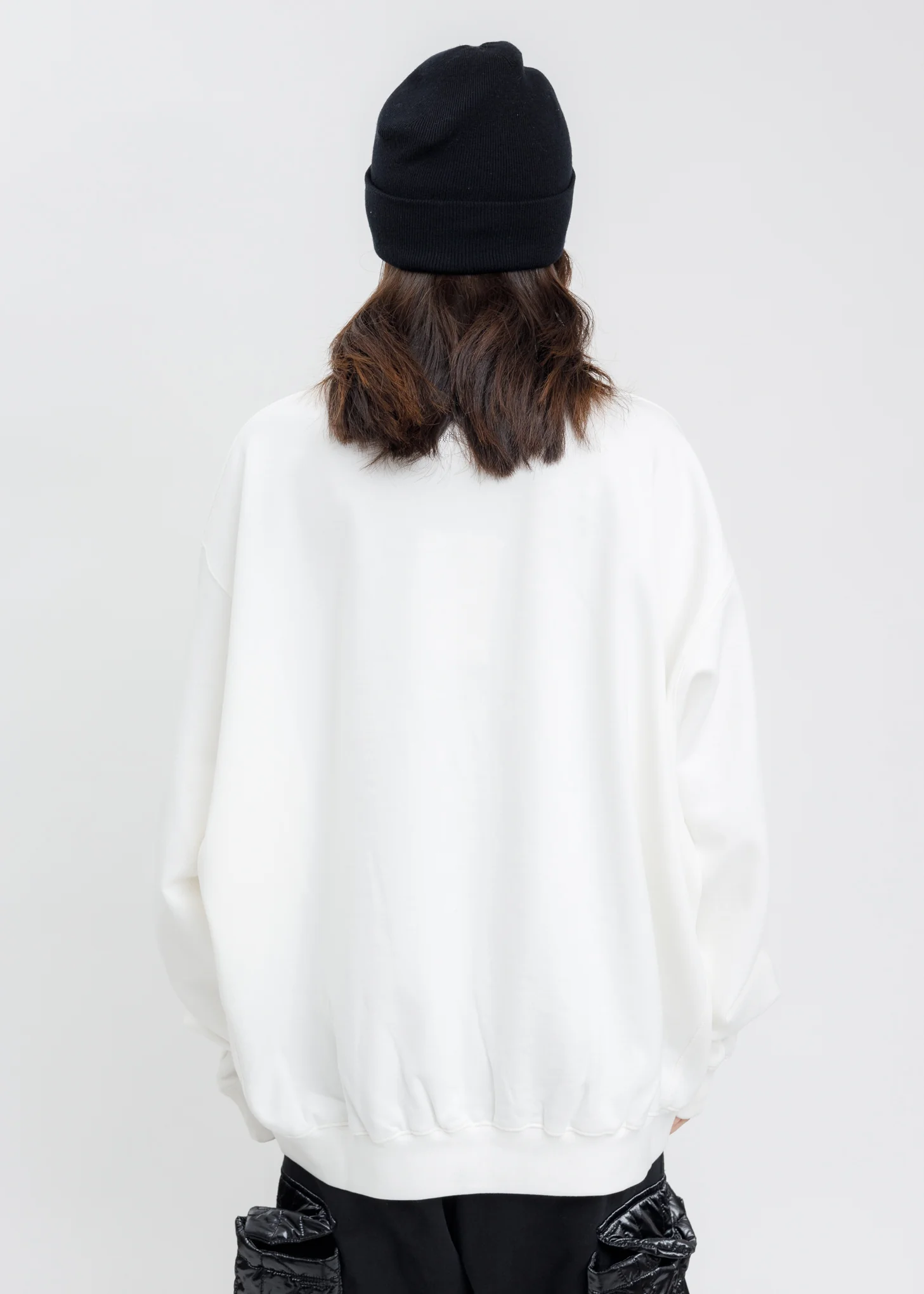 White New Logo Embroidered Sweatshirt - Image 4