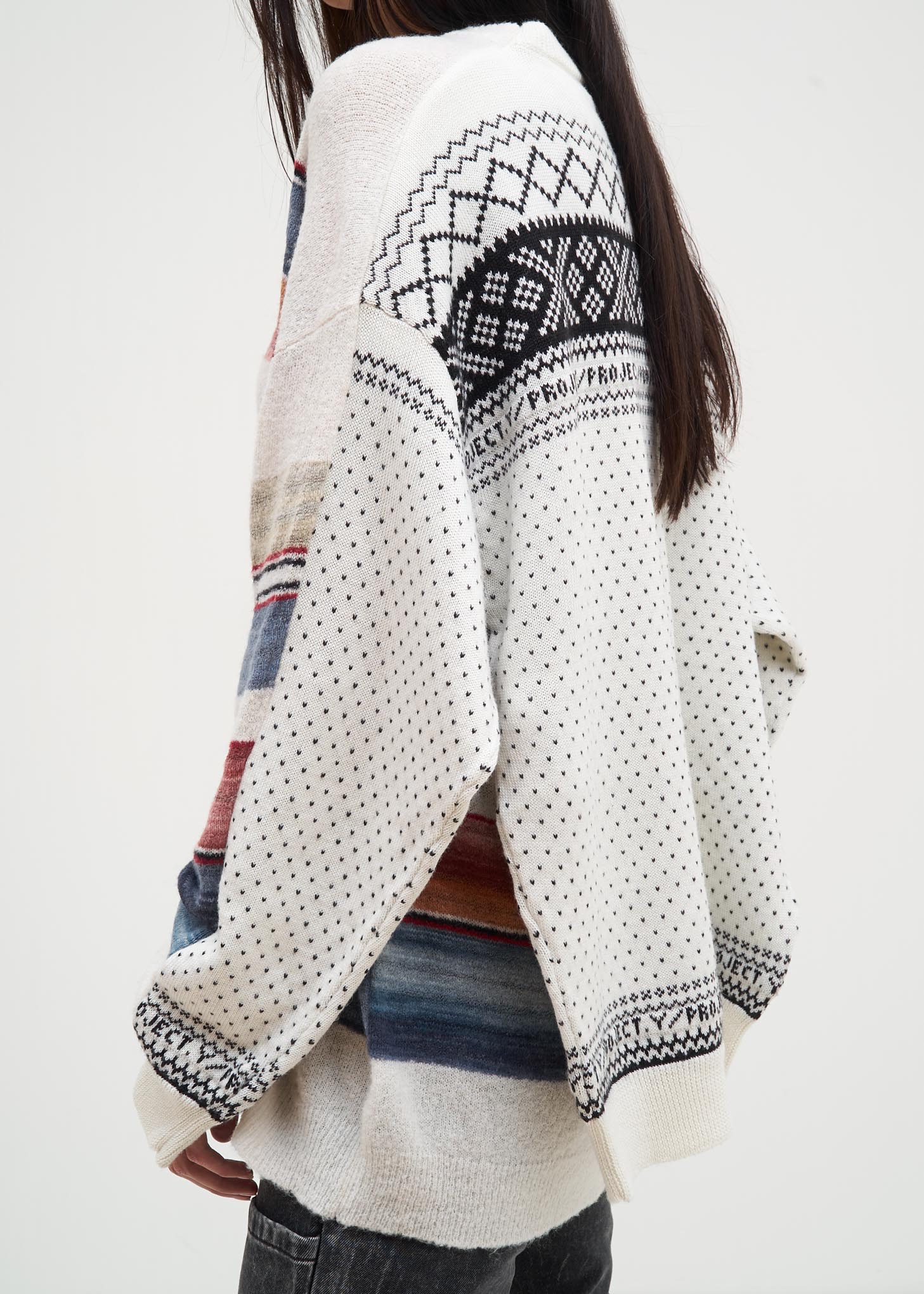 White Norwegian/Mexican Knit Sweater - Image 4