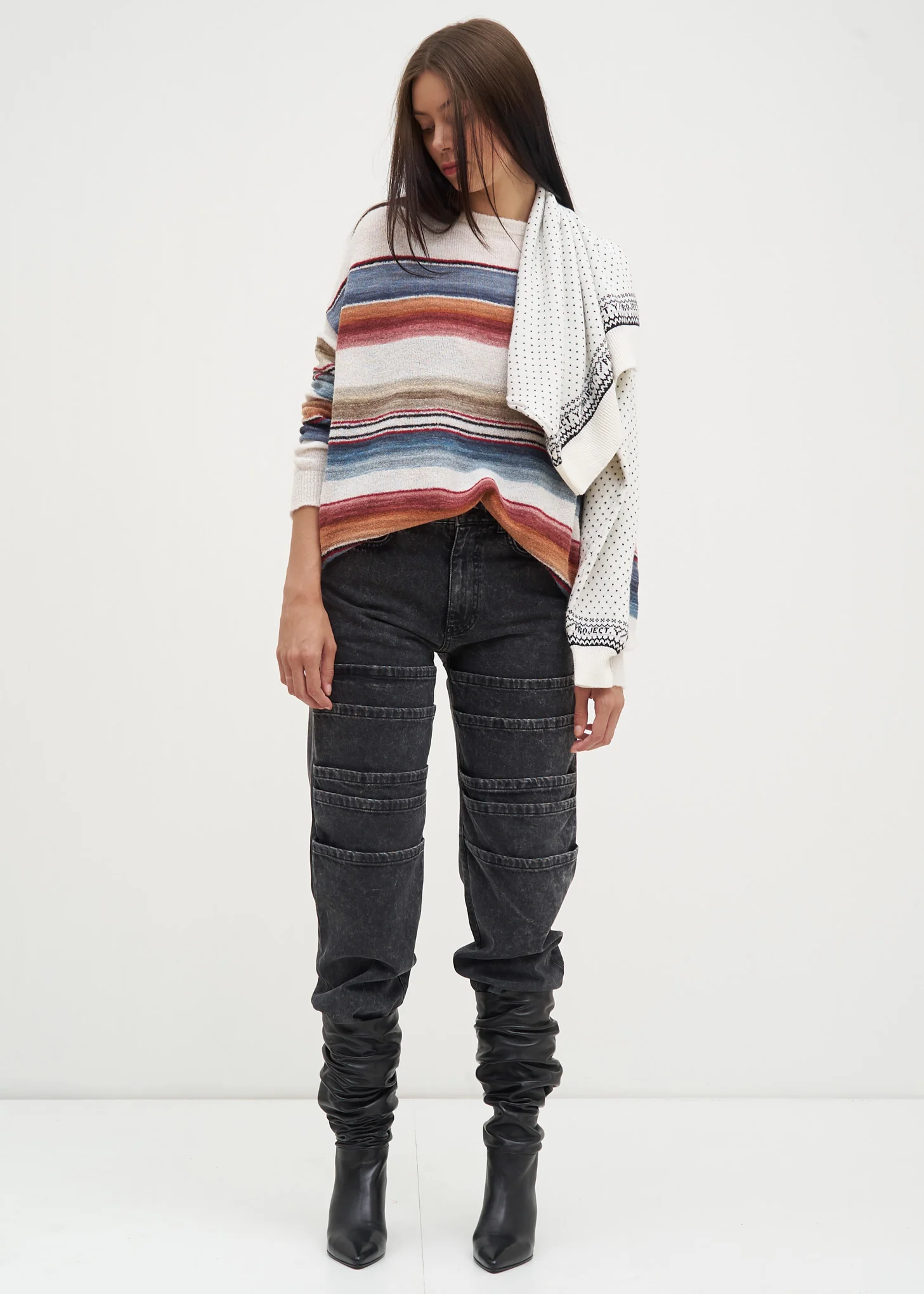 White Norwegian/Mexican Knit Sweater - Image 7