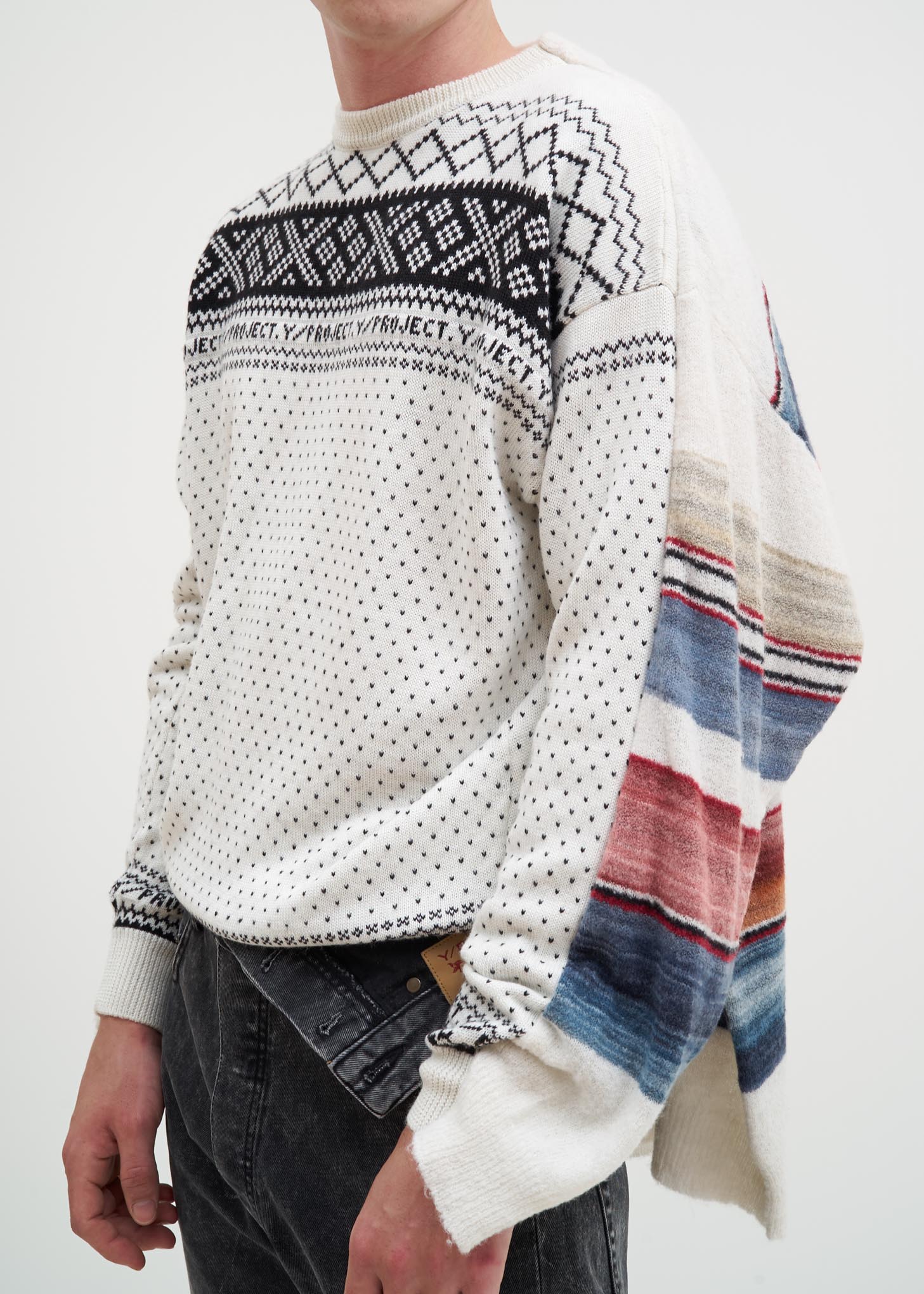 White Norwegian/Mexican Knit Sweater - Image 6