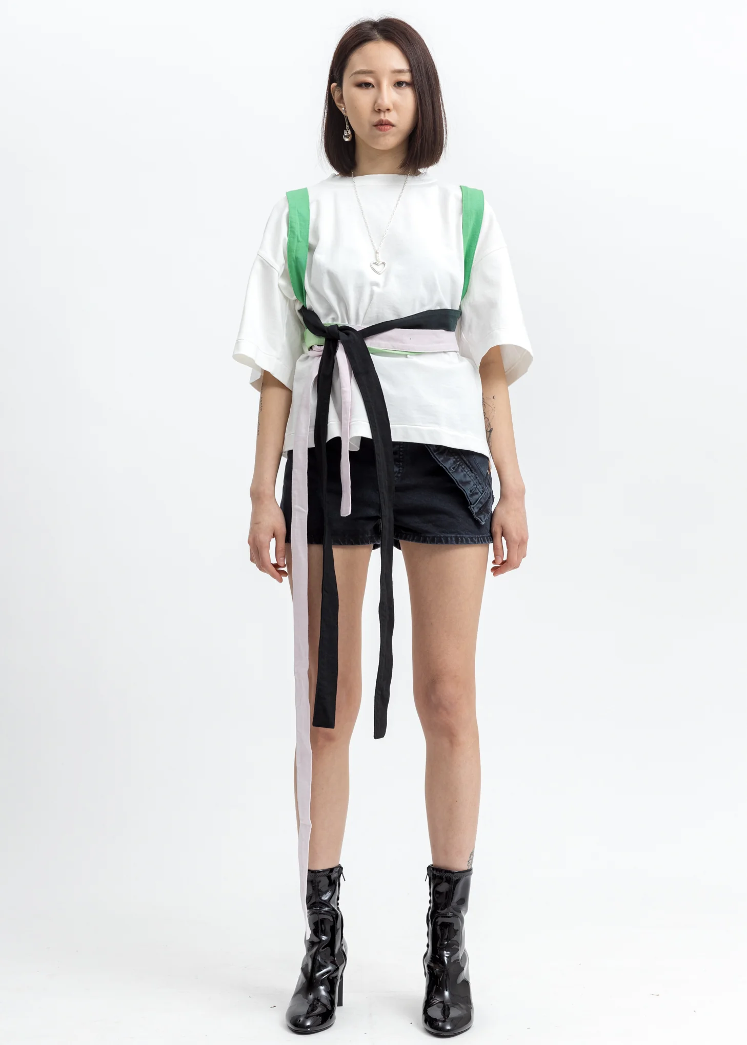 White Obi Belt T-Shirt - Image 5