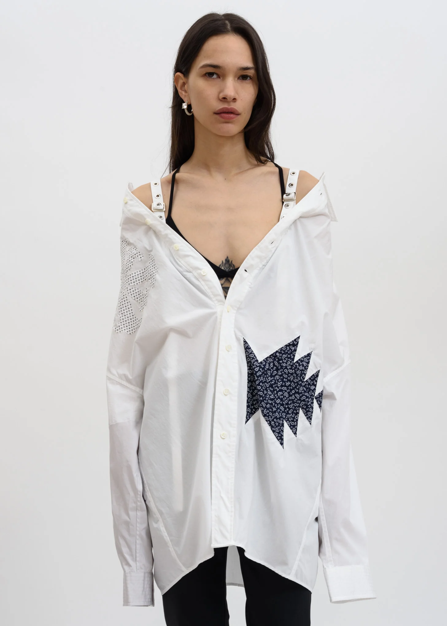 White Off Shoulder Shirt