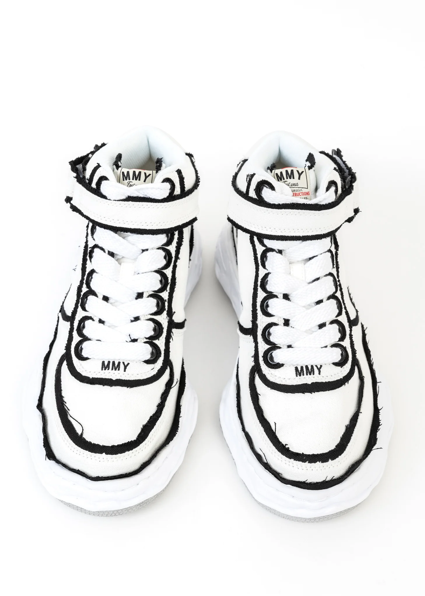 White OG Sole Overhanging Canvas High-Top Sneaker (WAYNE HIGH) - Image 2