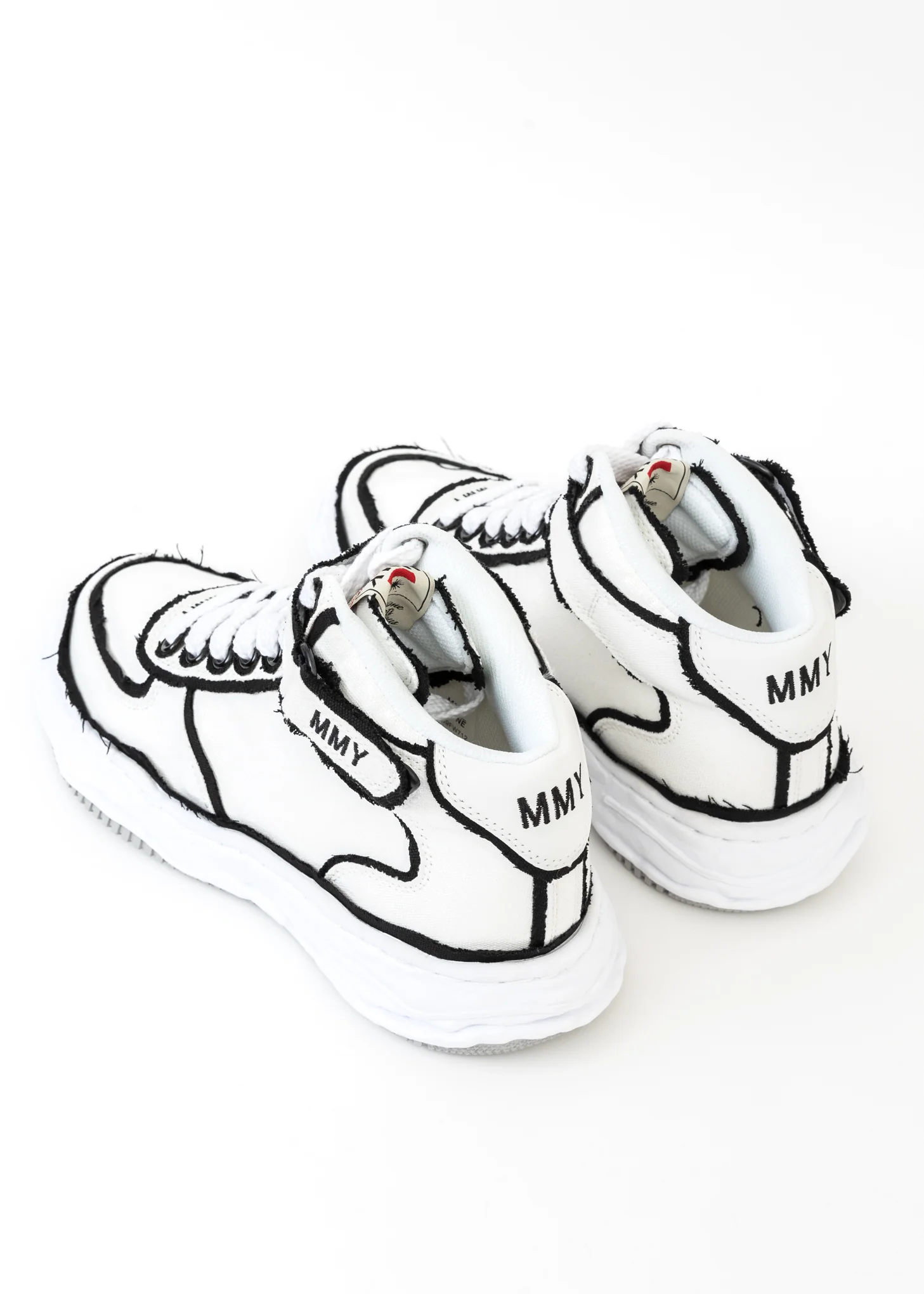 White OG Sole Overhanging Canvas High-Top Sneaker (WAYNE HIGH) - Image 3