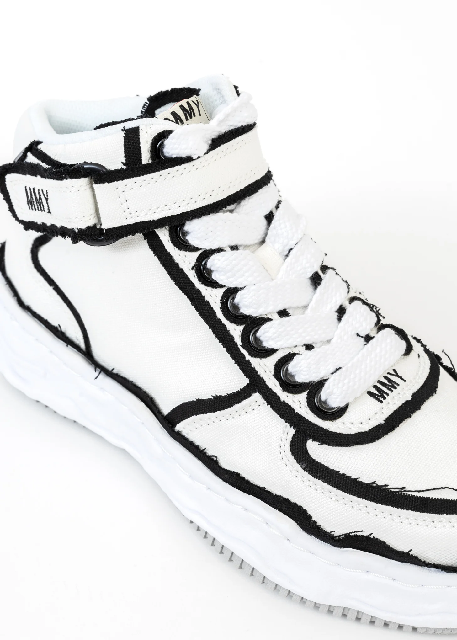 White OG Sole Overhanging Canvas High-Top Sneaker (WAYNE HIGH) - Image 4