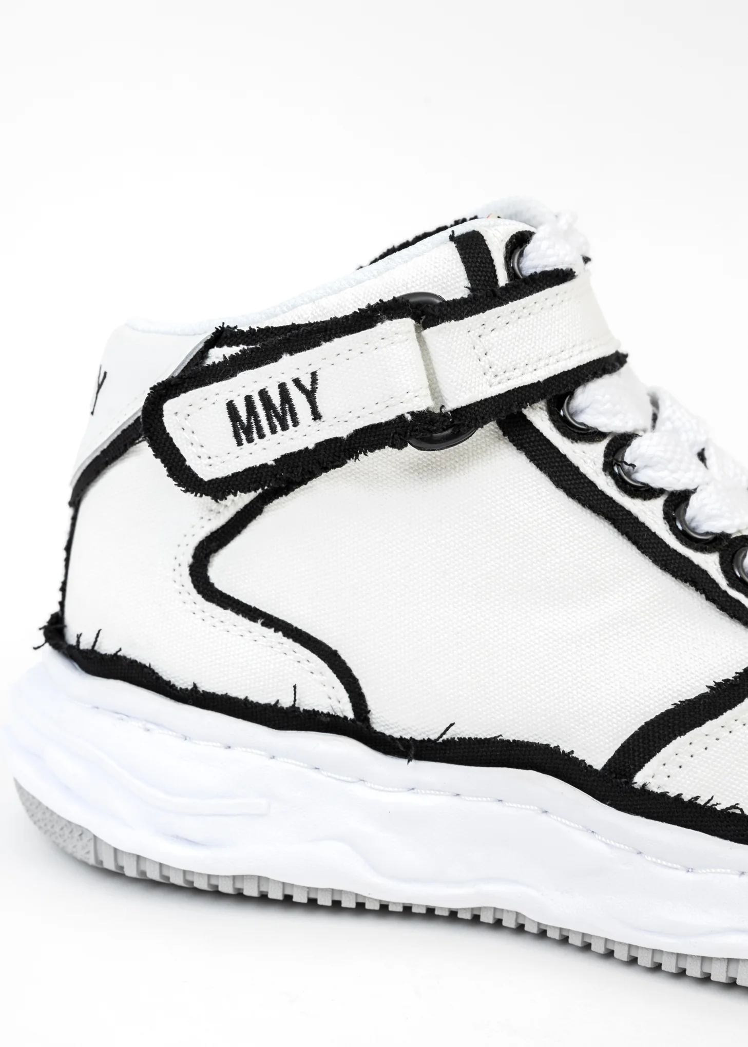 White OG Sole Overhanging Canvas High-Top Sneaker (WAYNE HIGH) - Image 5