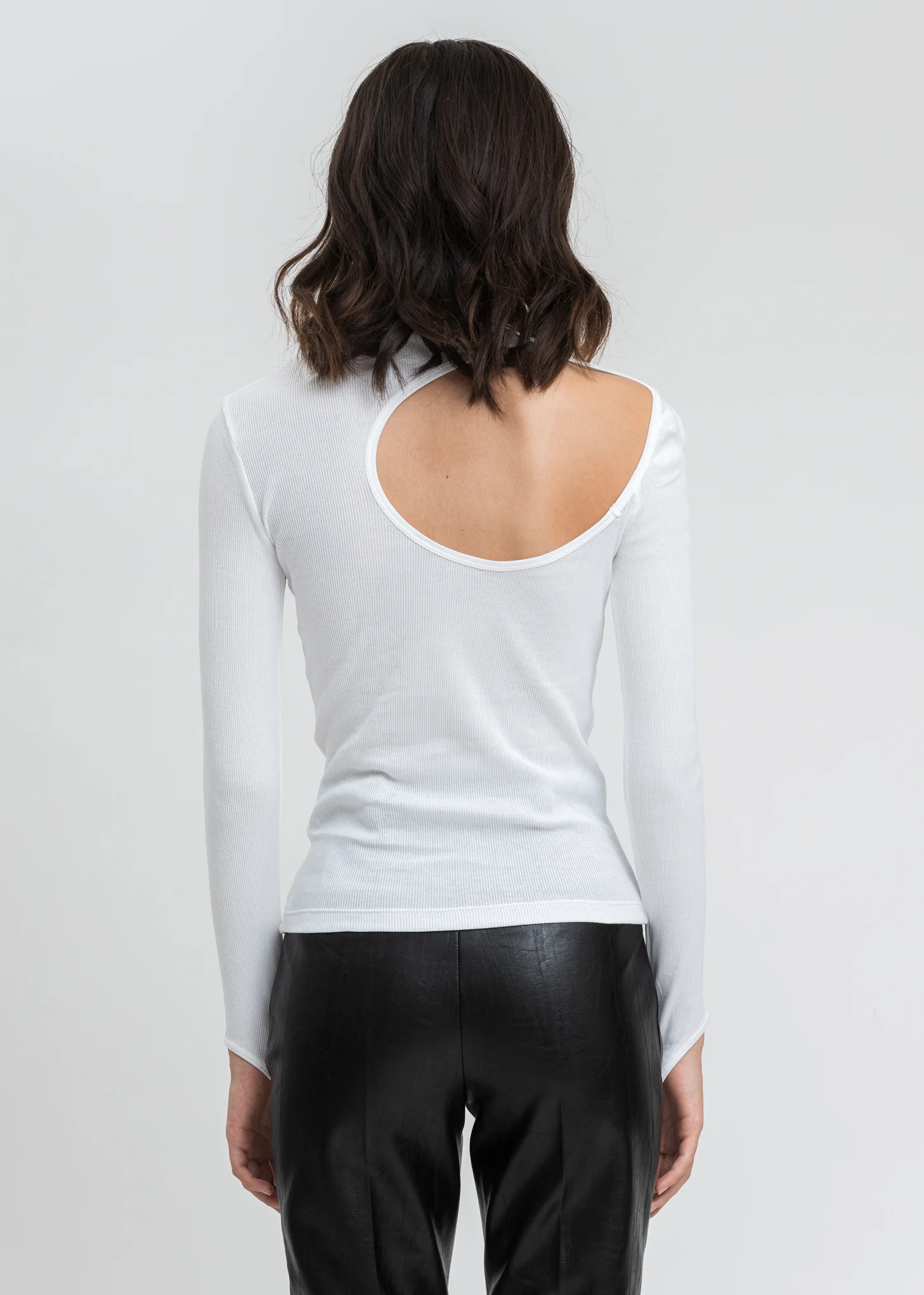 White Open Back Long Sleeve - Image 2