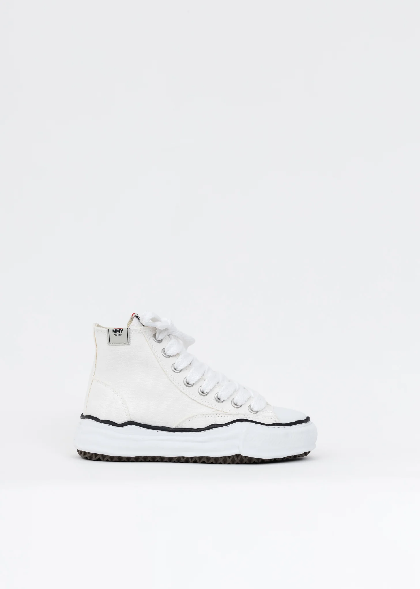 White Original Sole Canvas Hicut Sneaker - Image 5