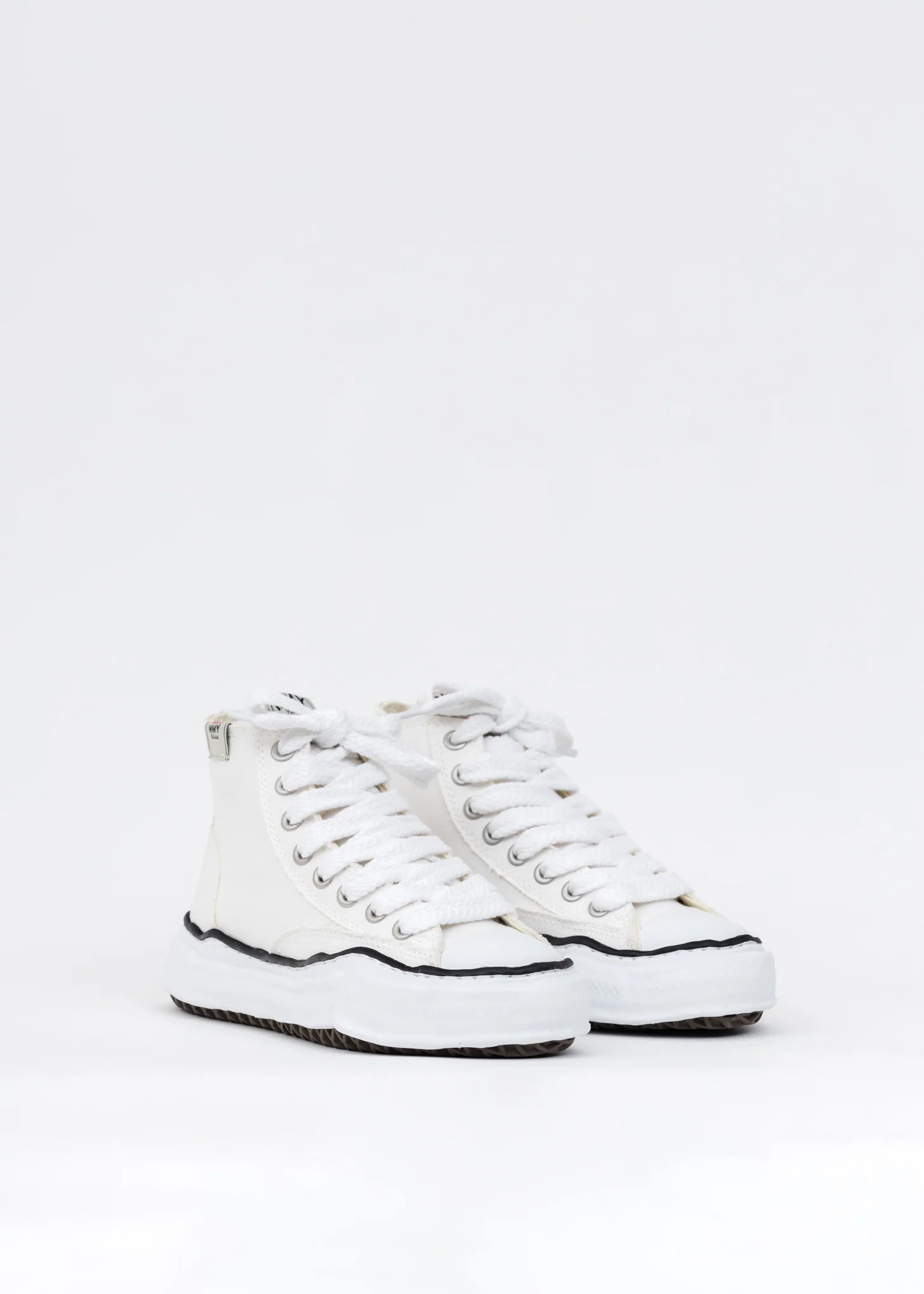 White Original Sole Canvas Hicut Sneaker