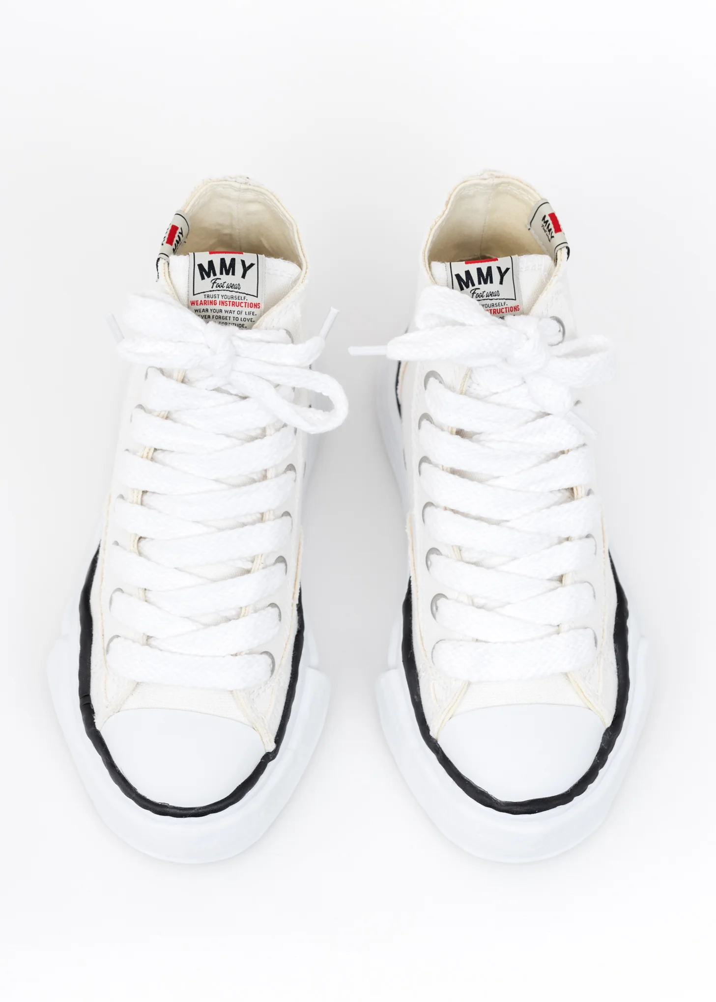 White Original Sole Canvas Hicut Sneaker - Image 2