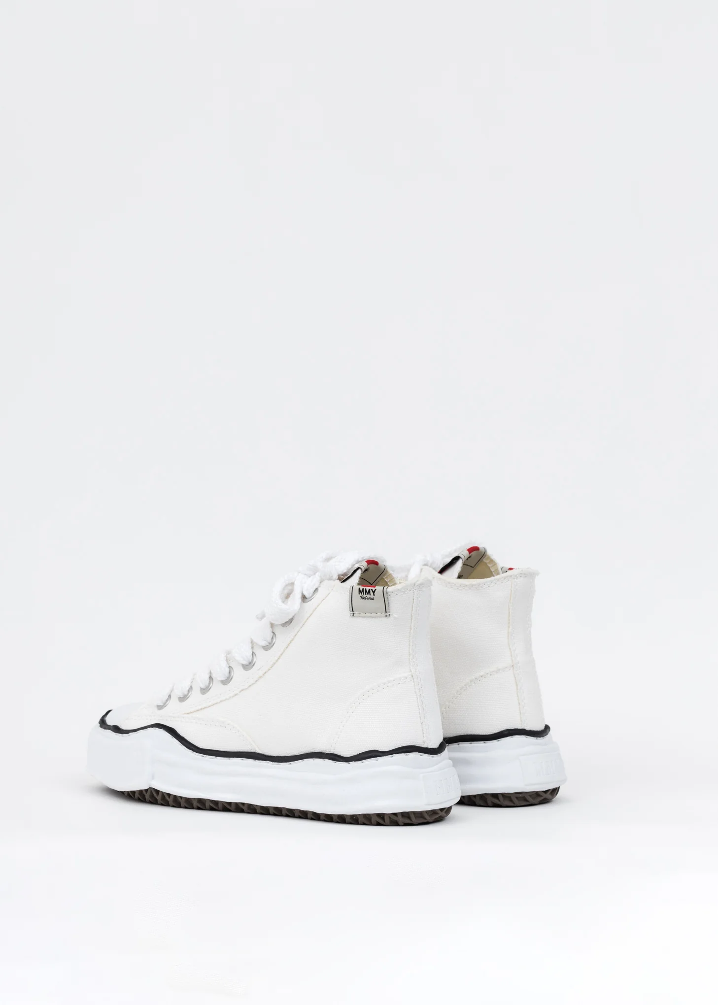 White Original Sole Canvas Hicut Sneaker - Image 3