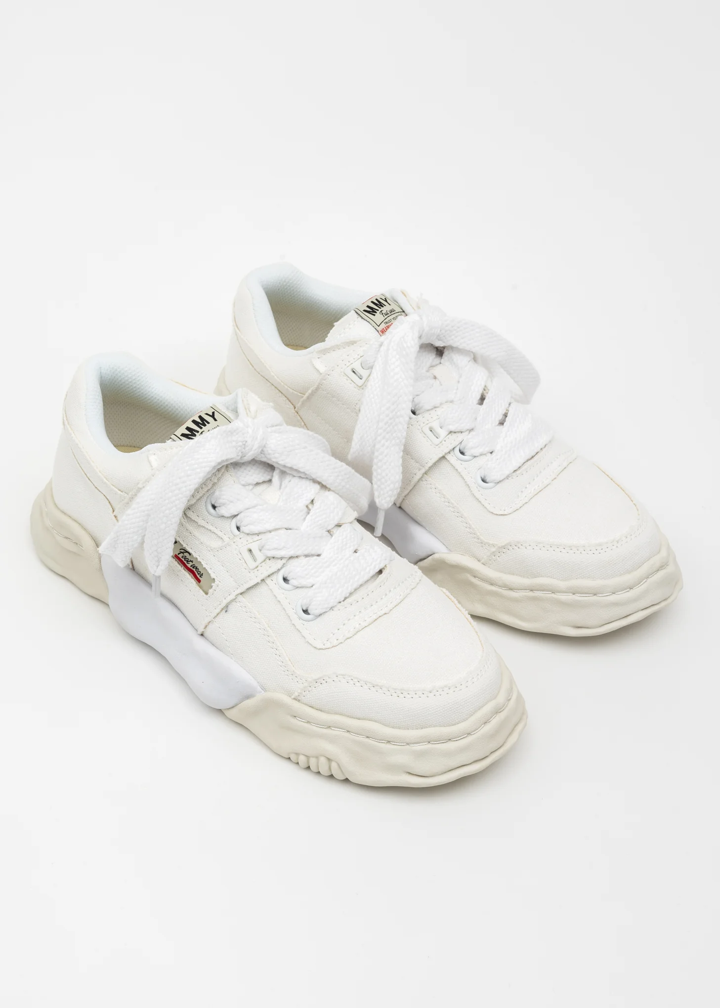 White OG Sole Canvas Low-Top Sneaker (PARKER)
