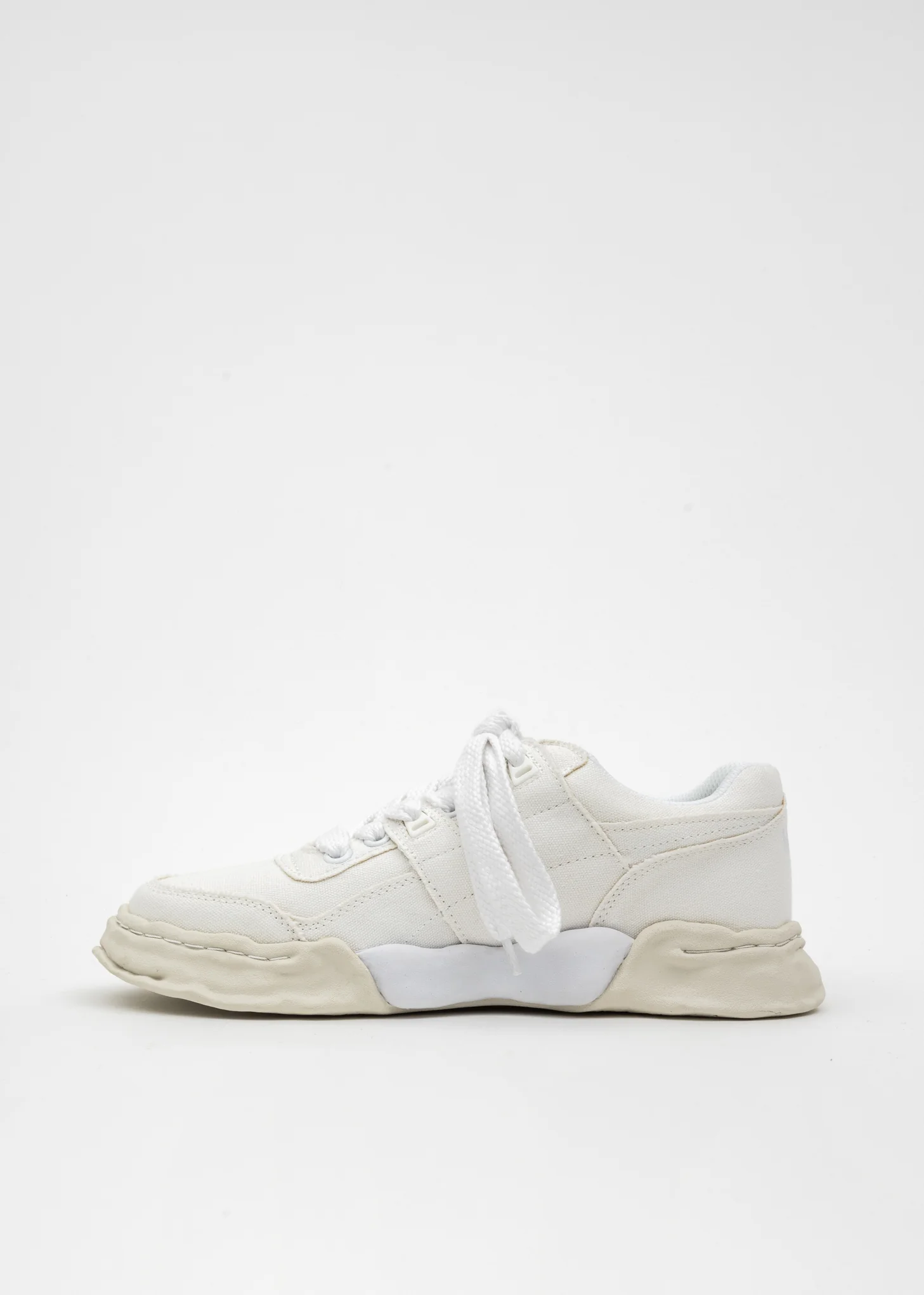 White OG Sole Canvas Low-Top Sneaker (PARKER) - Image 6