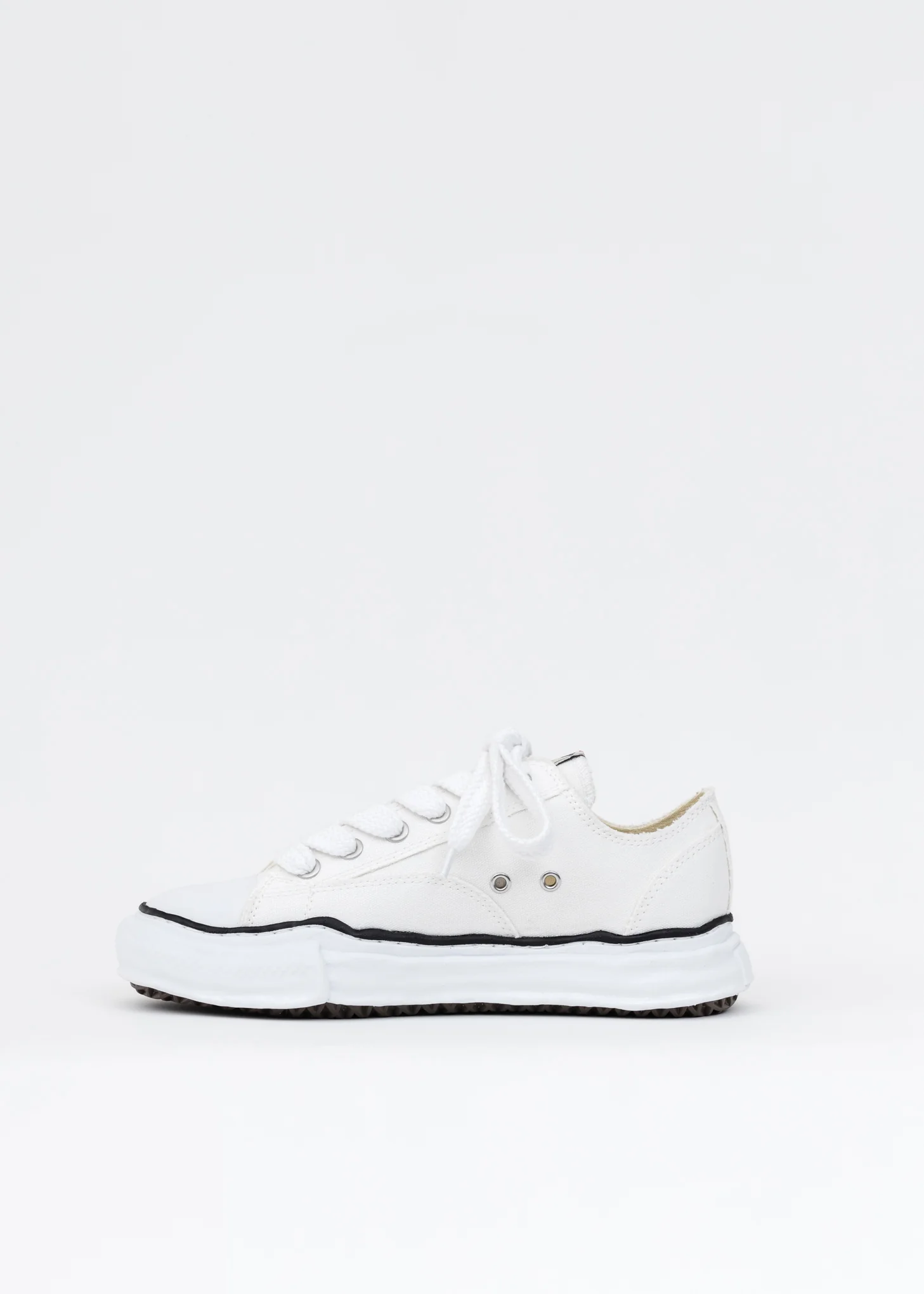 White Original Sole Canvas Lowcut Sneaker - Image 4