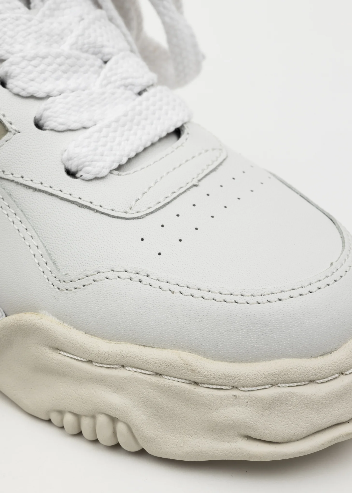 White OG Sole Leather High-Top Sneaker (FREDDIE HIGH) - Image 5