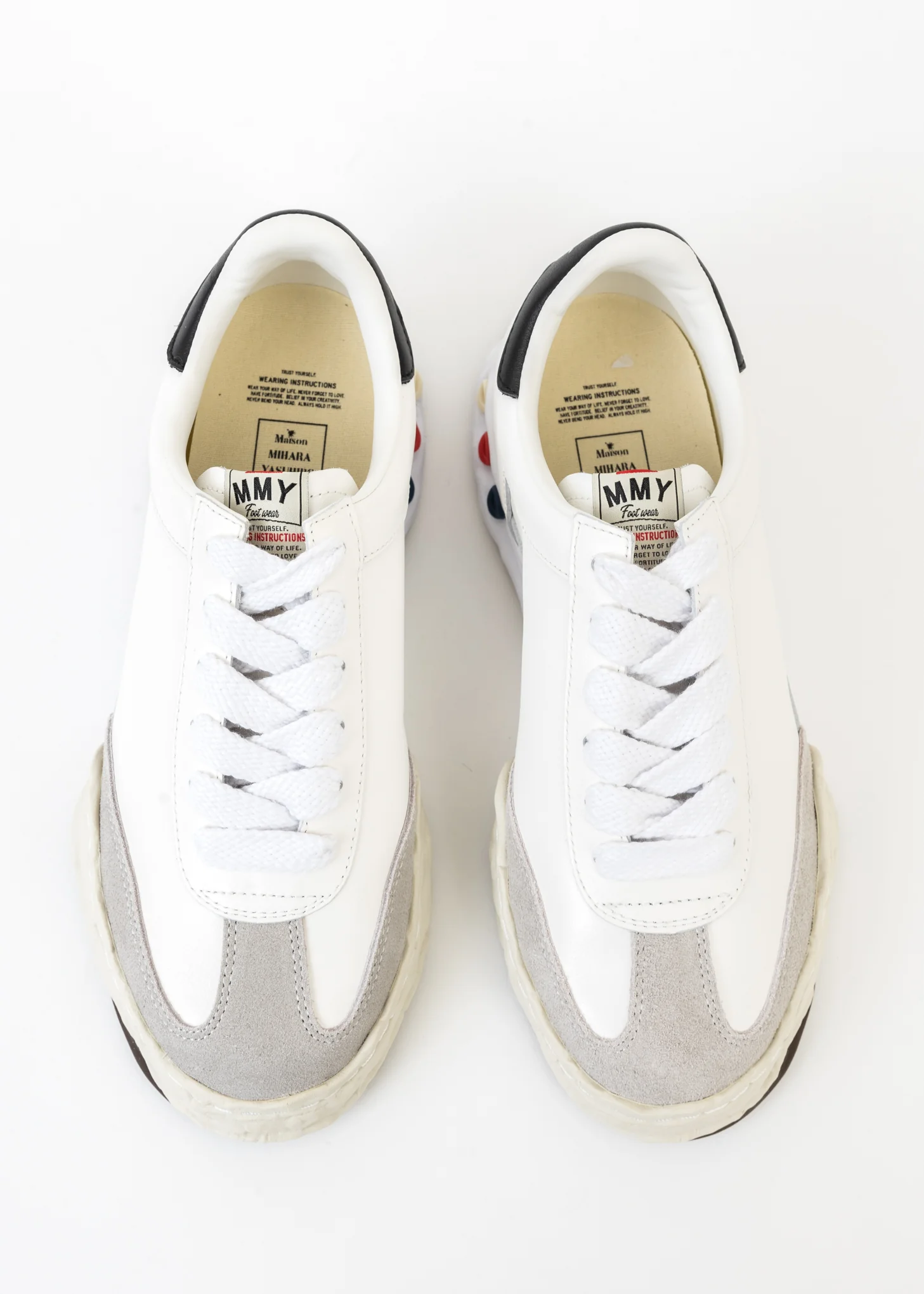 White Original Sole Leather Low-Top Sneaker (HARBIE LOW) - Image 3