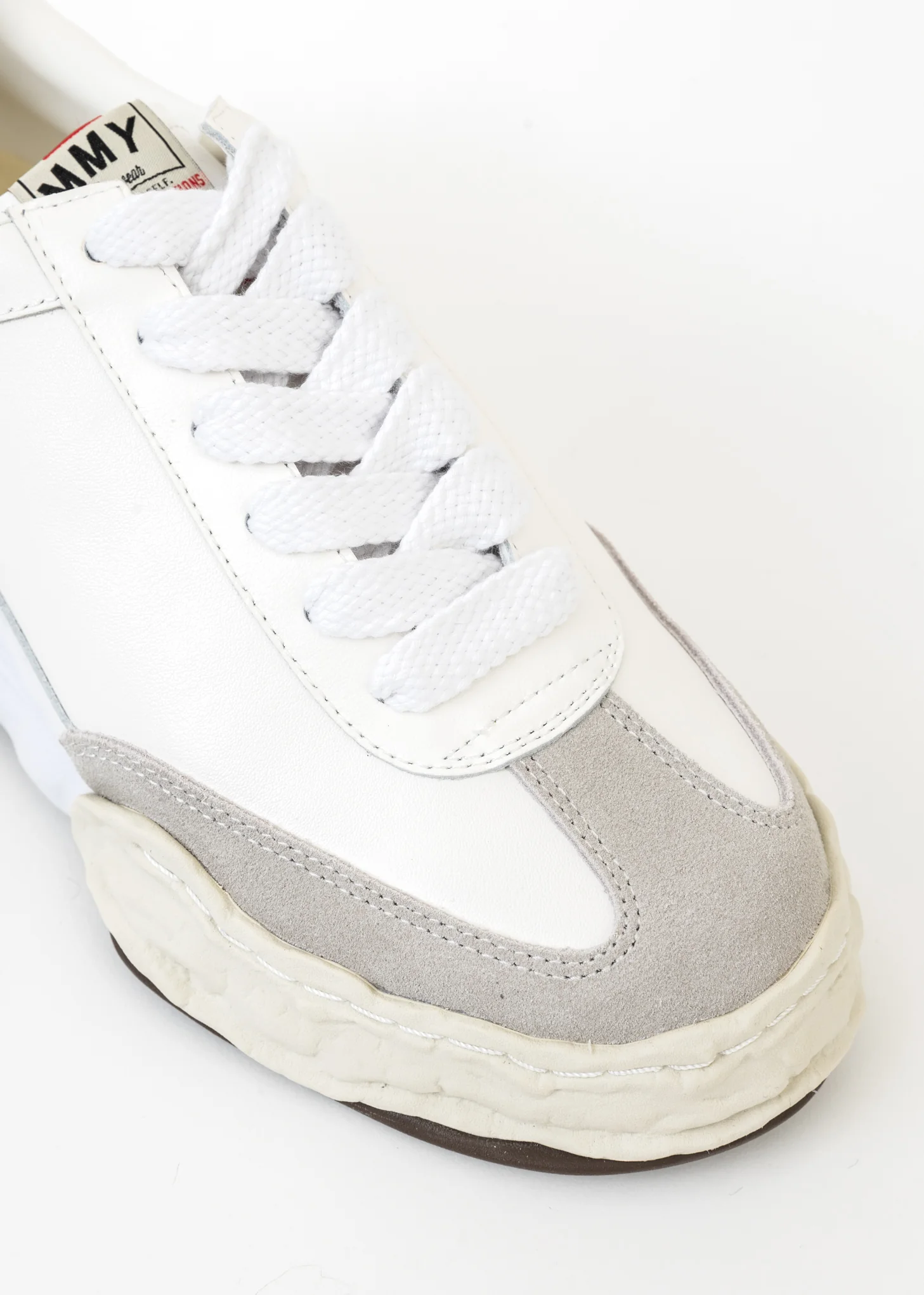 White Original Sole Leather Low-Top Sneaker (HARBIE LOW) - Image 4