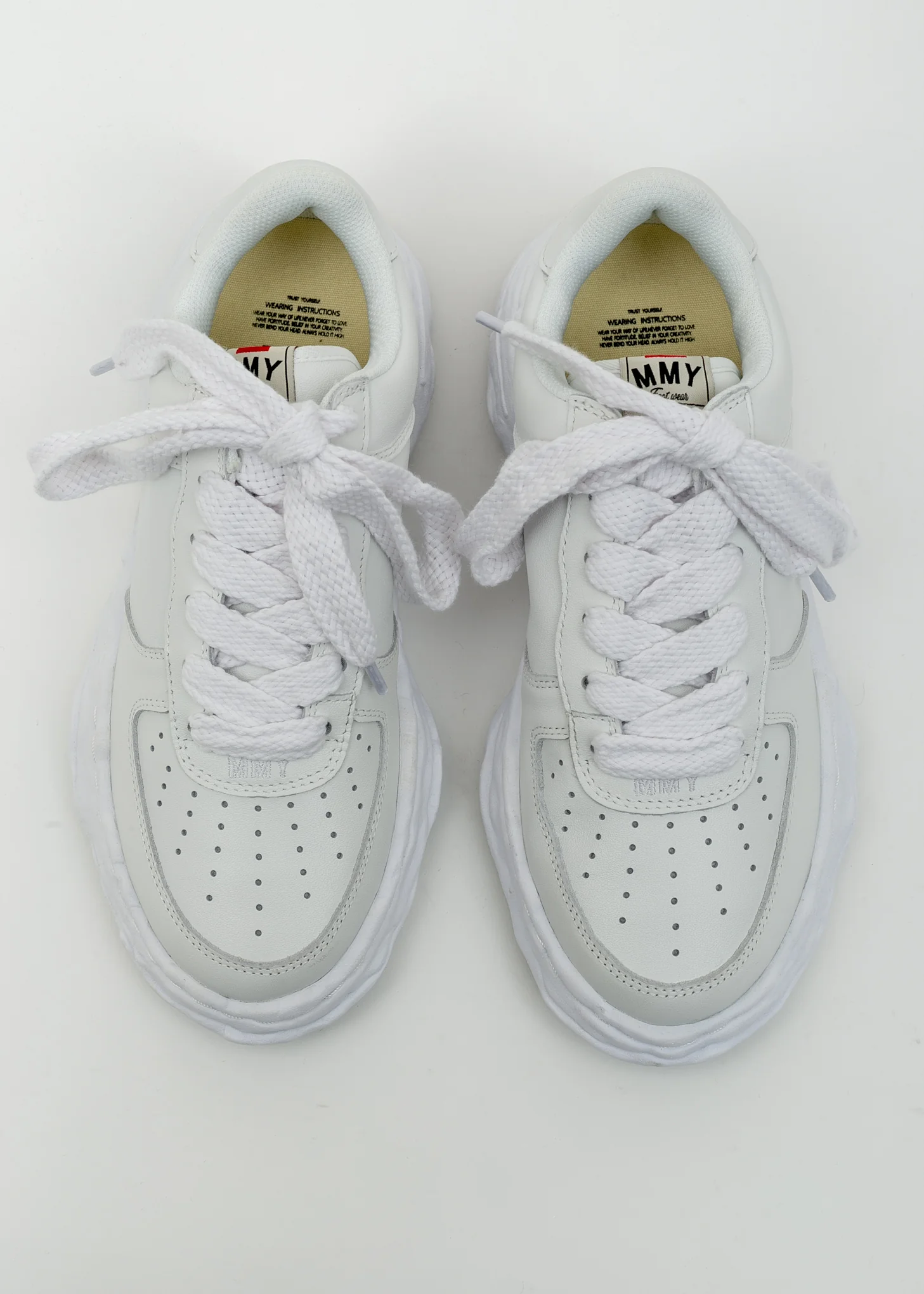 White Original Sole Leather Sneaker (WAYNE LOW) - Image 2