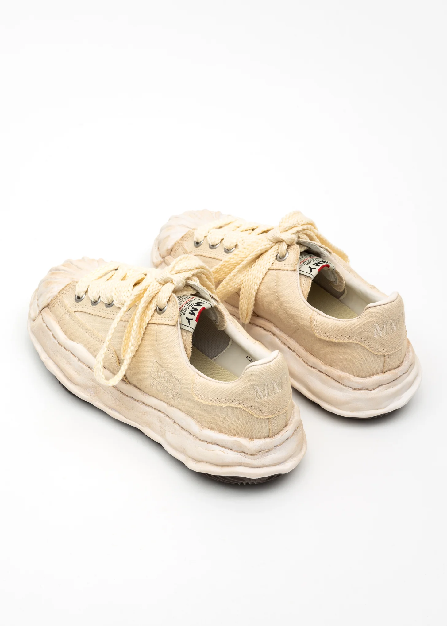 White OG Sole Overdyed Canvas Low-Top Sneaker (BLAKEY LOW) - Image 3